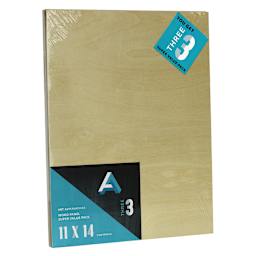Art Alternatives Wood Panel Super Value Pack, Uncradled, 11 in x 14 in, 3/Pkg.