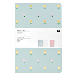 Rico Design Flowers Blue/Pink Set - Dotted, 2 Books/Pkg., A5 (5.7" x 8.3")