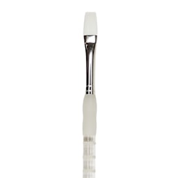 Royal Brush Soft Grip White Taklon, Flat, Size 4