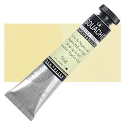 Sennelier Extra Fine Gouache - Naples Yellow Light, 21 ml Tube and swatch