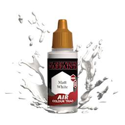 The Army Painter Warpaints Air Paint - Matte White, 18 ml bottle with splash of color