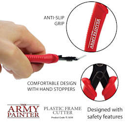Anti-slip grip. Comfortable design with hand stoppers. Designed with safety features. The Army Painter Plastic Frame Cutter product code tl5039
