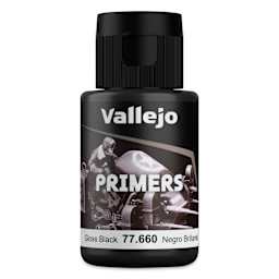 Vallejo Primer - Gloss Black, 32 ml Bottle