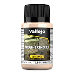 Vallejo Weathering FX Acrylic - Light Brown Splash Mud, 40 ml Bottle