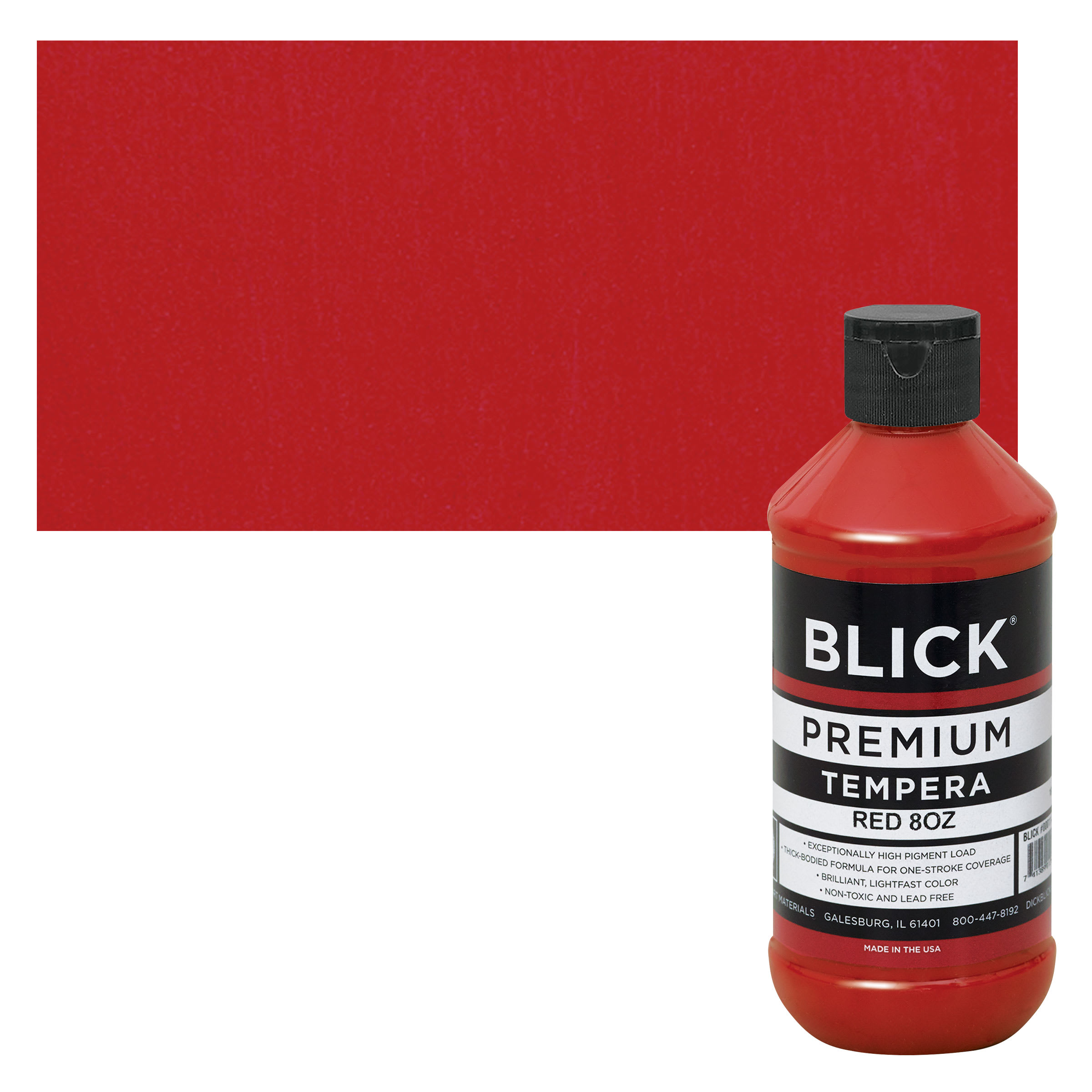 Blick Premium Grade Tempera - Red, 8 oz bottle