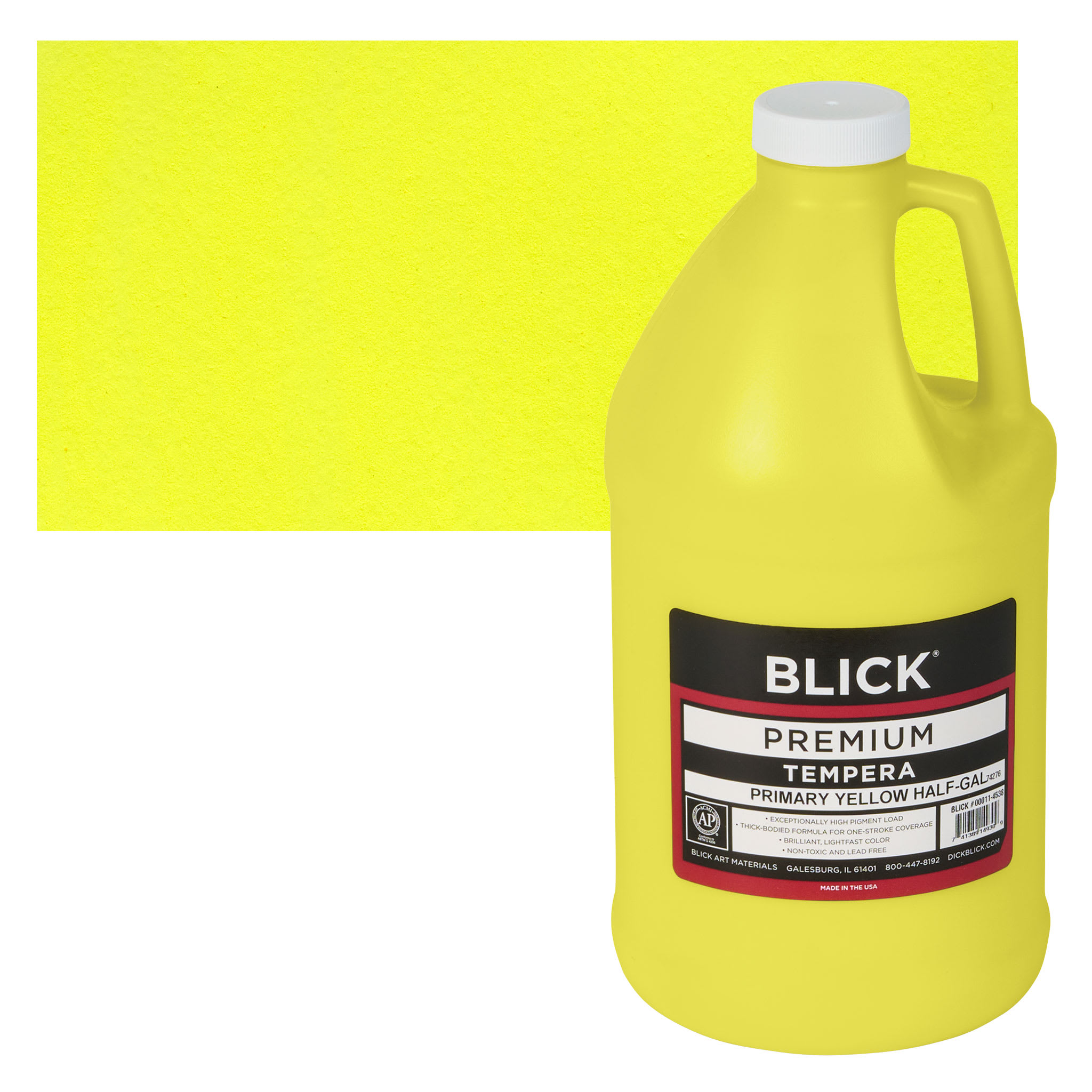 Blick Premium Grade Tempera - Primary Yellow, Half Gallon