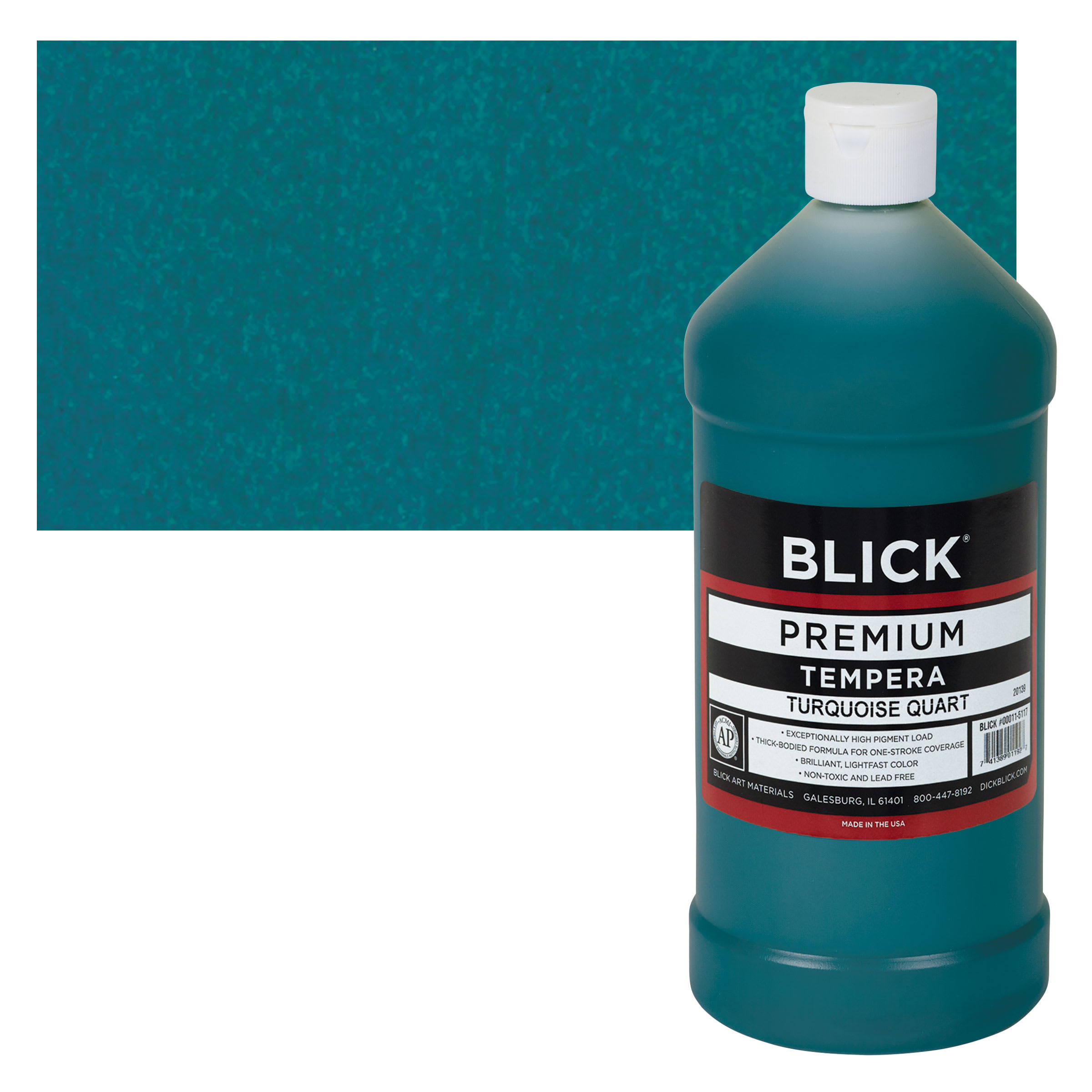 Blick Premium Grade Tempera - Turquoise, Quart