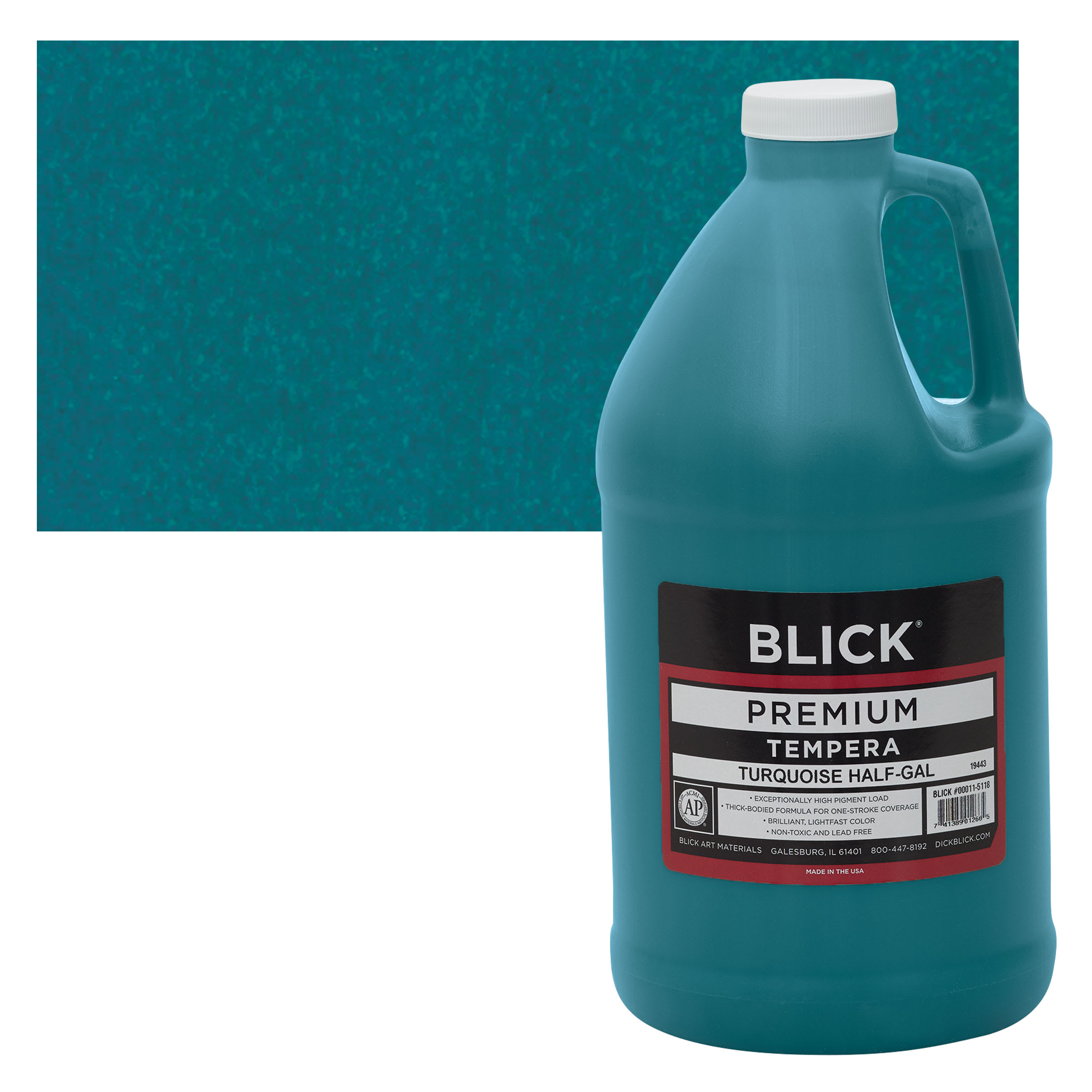 Blick Premium Grade Tempera - Turquoise, Half Gallon