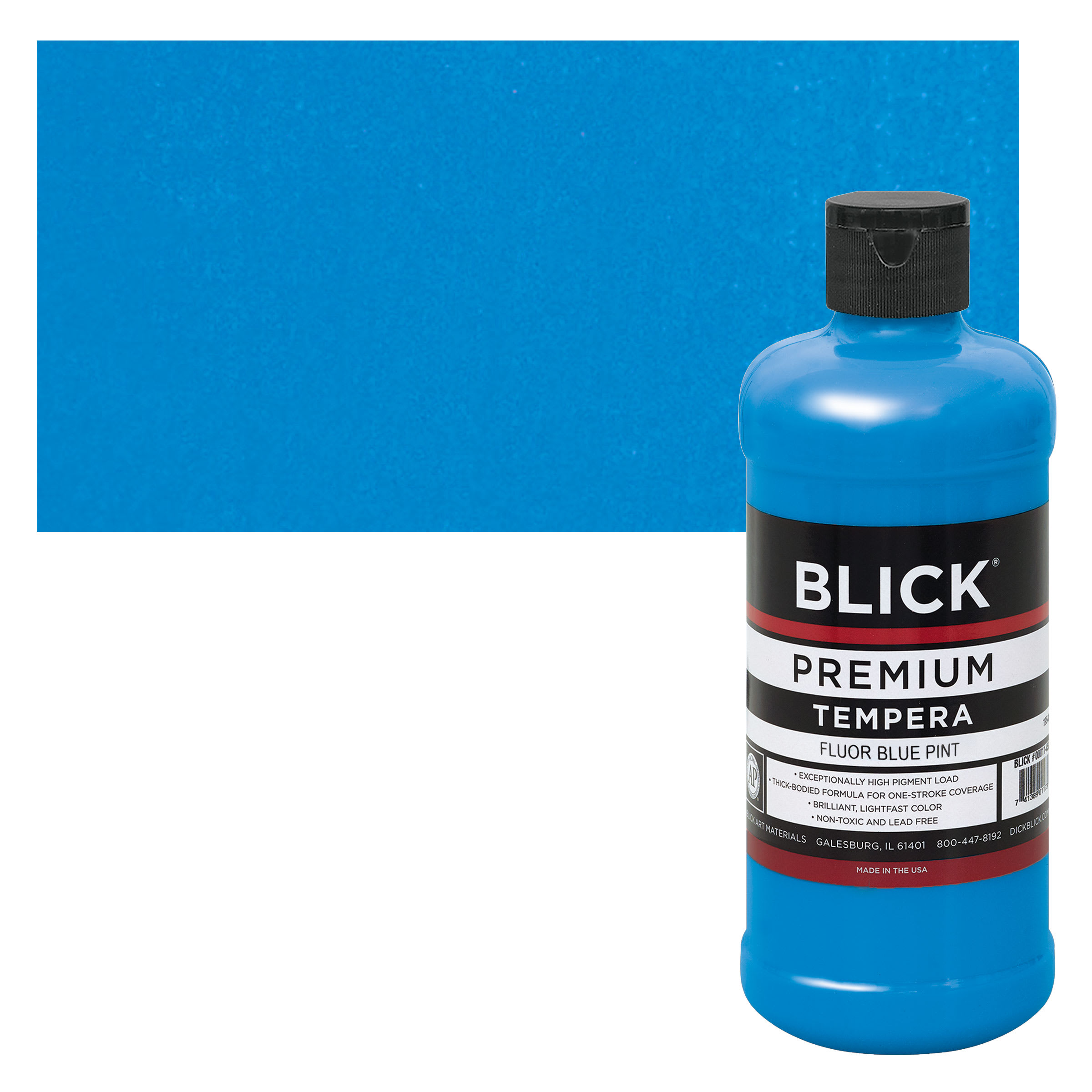 Blick Premium Grade Tempera - Fluorescent Blue, Pint