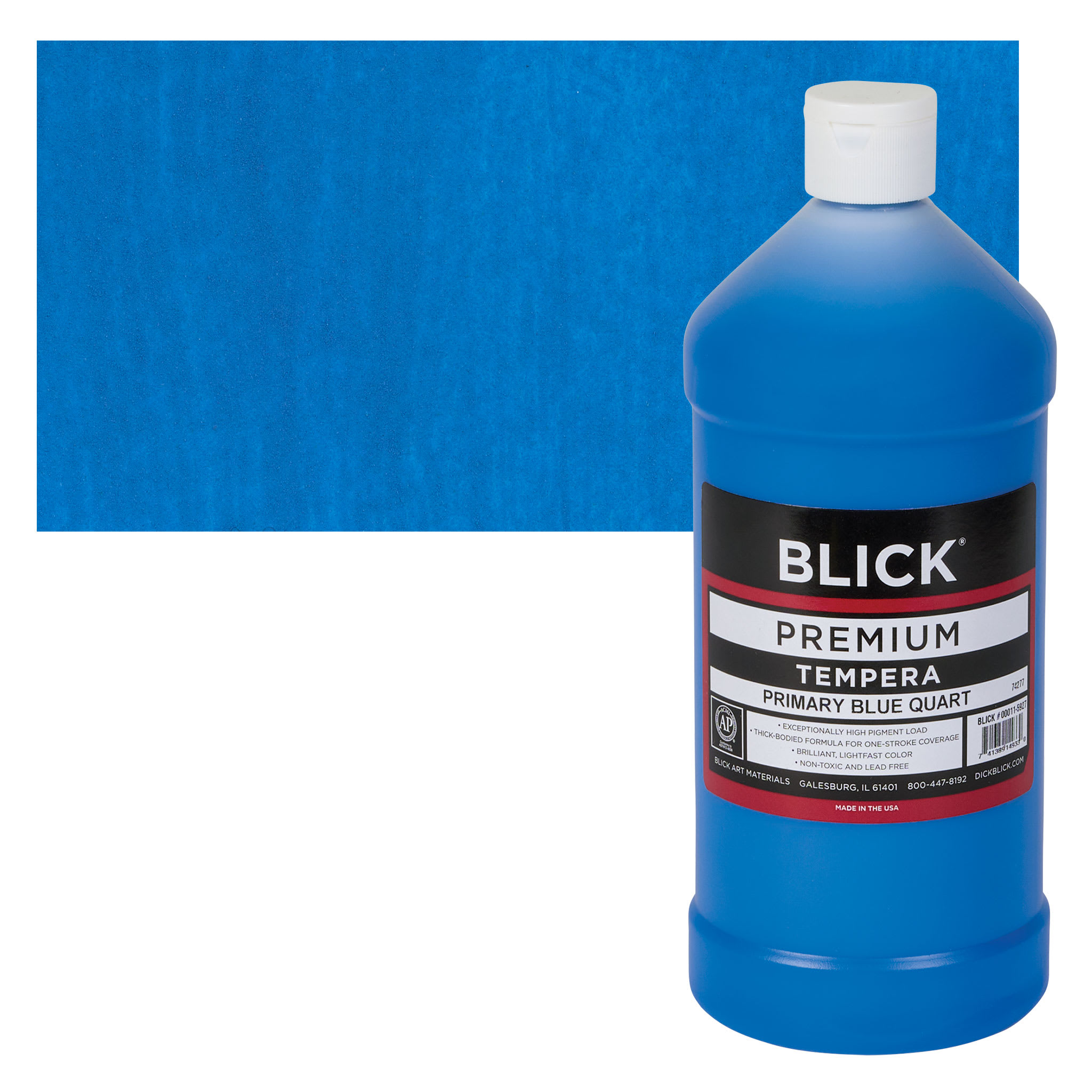 Blick Premium Grade Tempera - Primary Blue, Quart