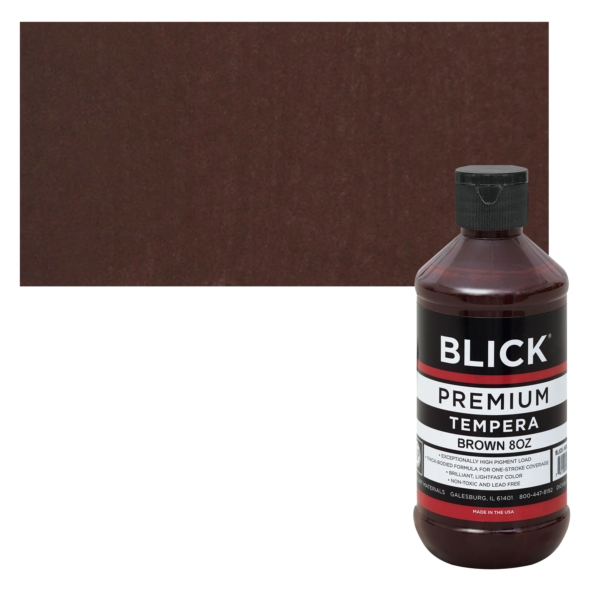 Blick Premium Grade Tempera - Brown, 8 oz bottle