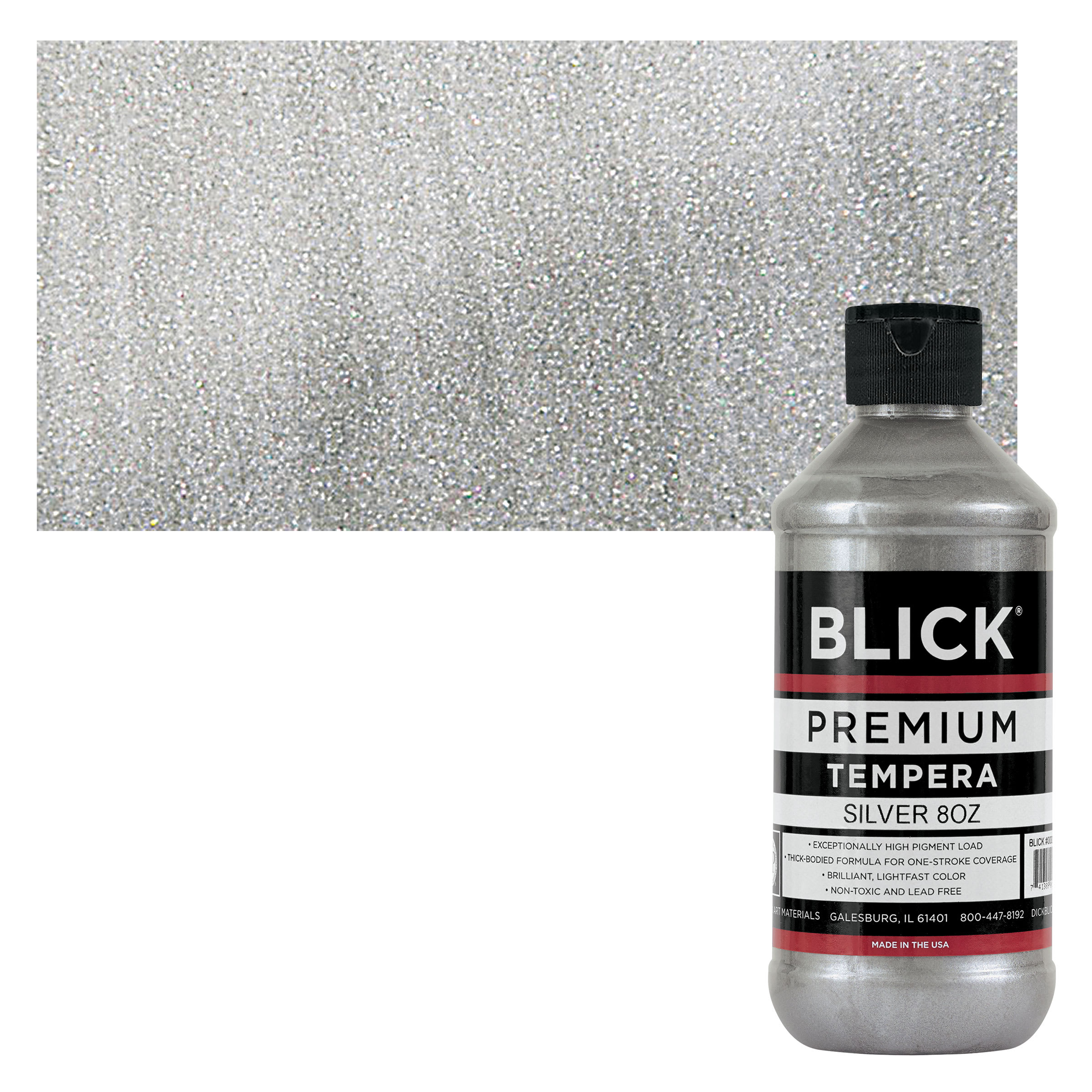 Blick Premium Grade Tempera - Silver, 8 oz bottle