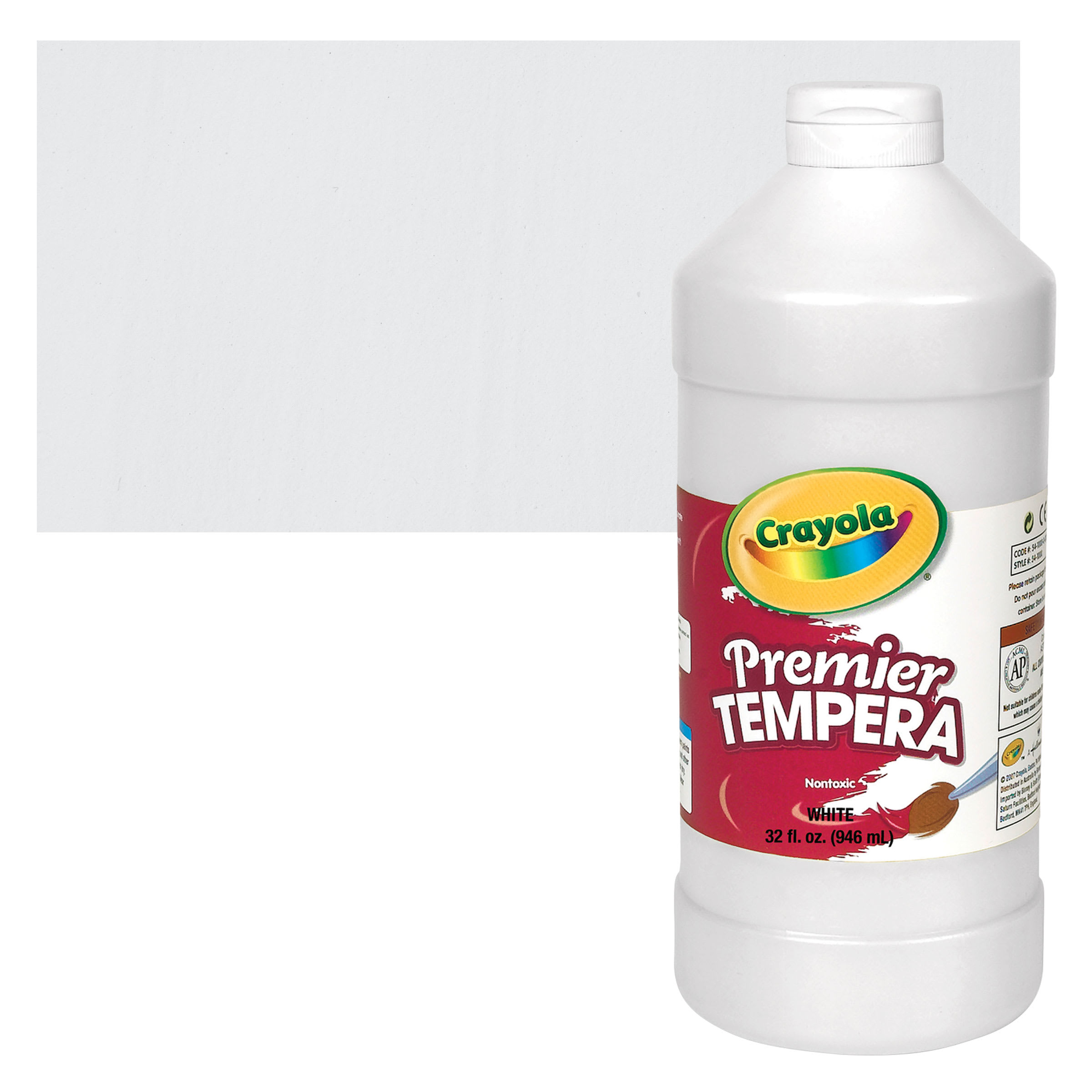 Crayola Premier Tempera - White, 32 oz bottle