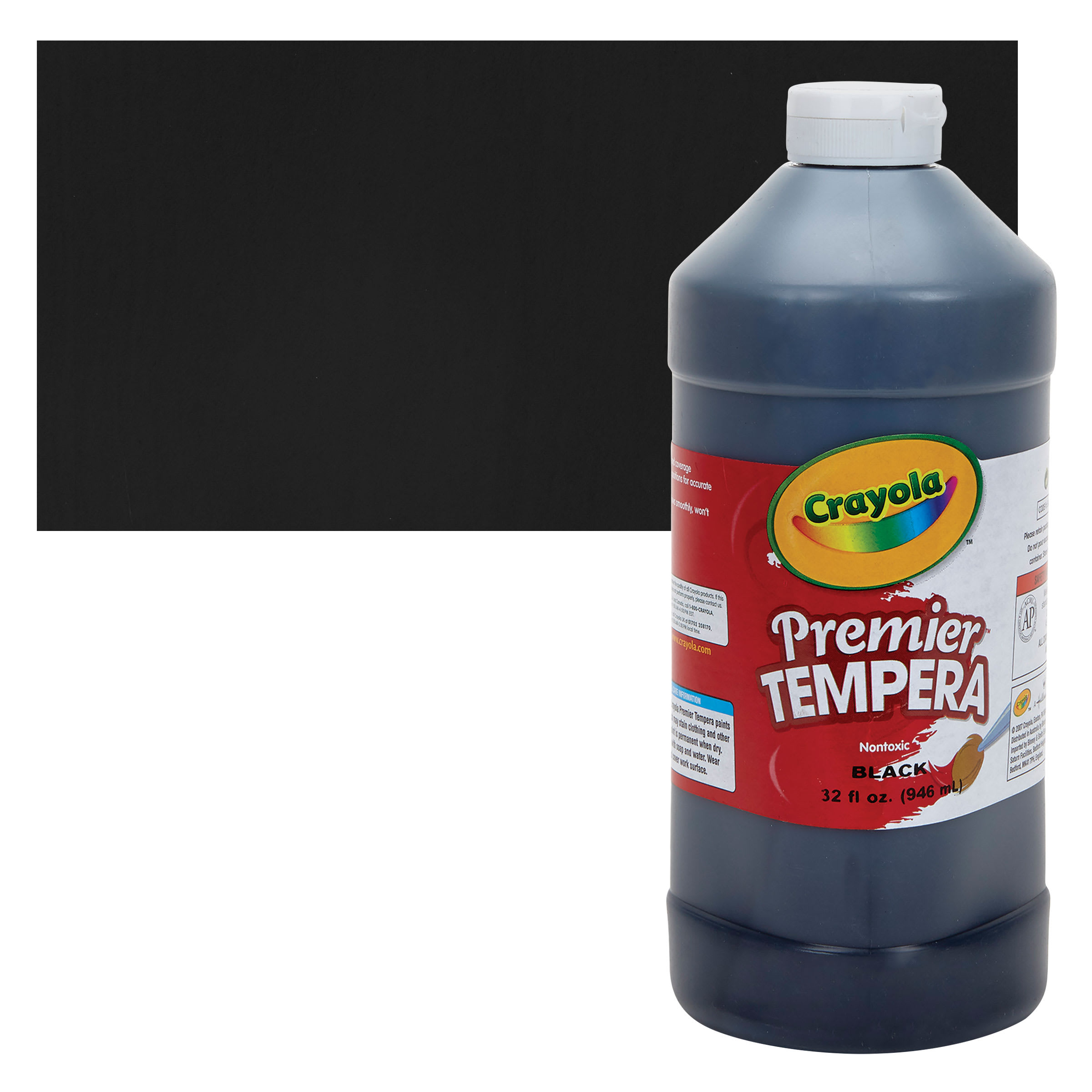 Crayola Premier Tempera - Black, 32 oz bottle