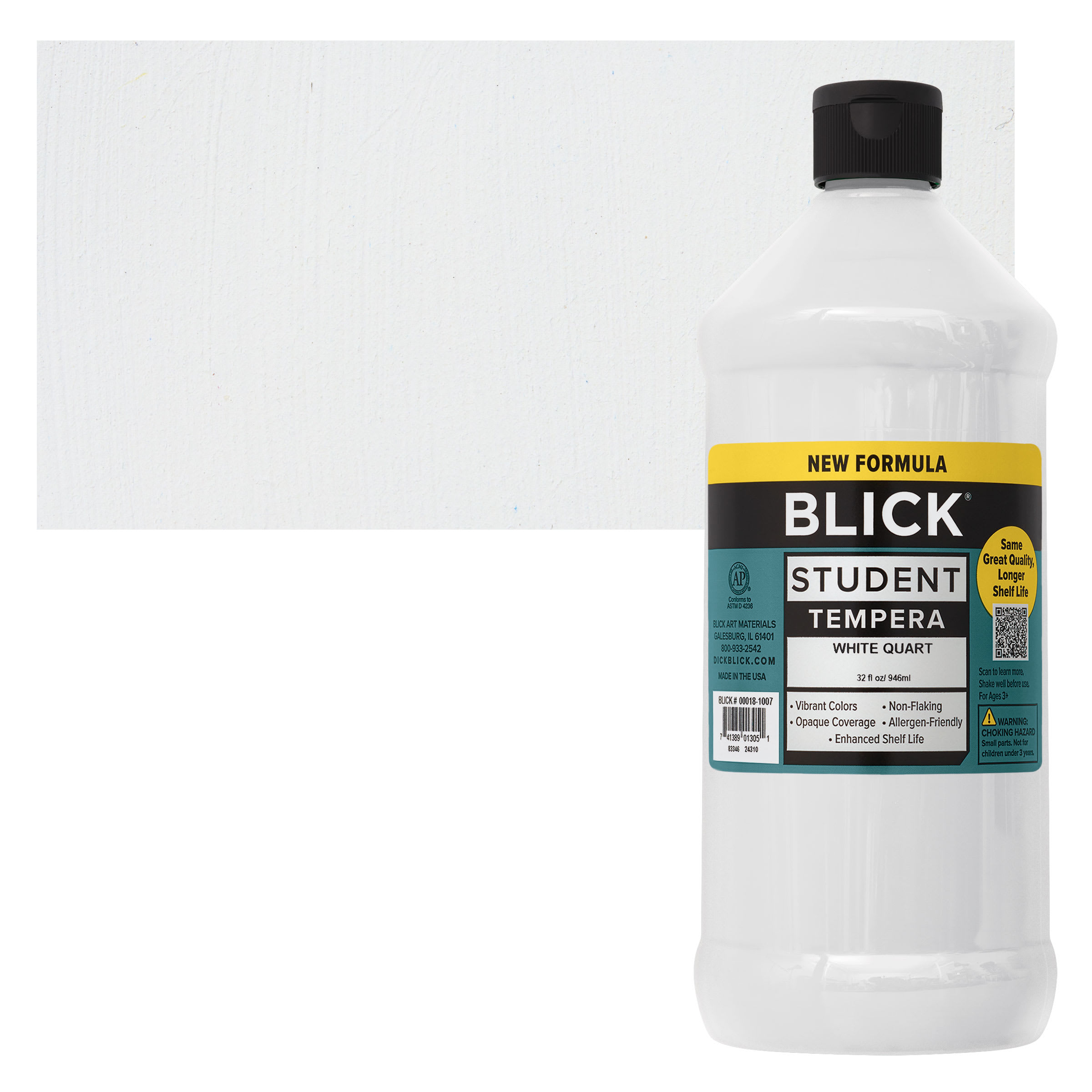 Blick Student Tempera Paint - White, 32 oz bottle