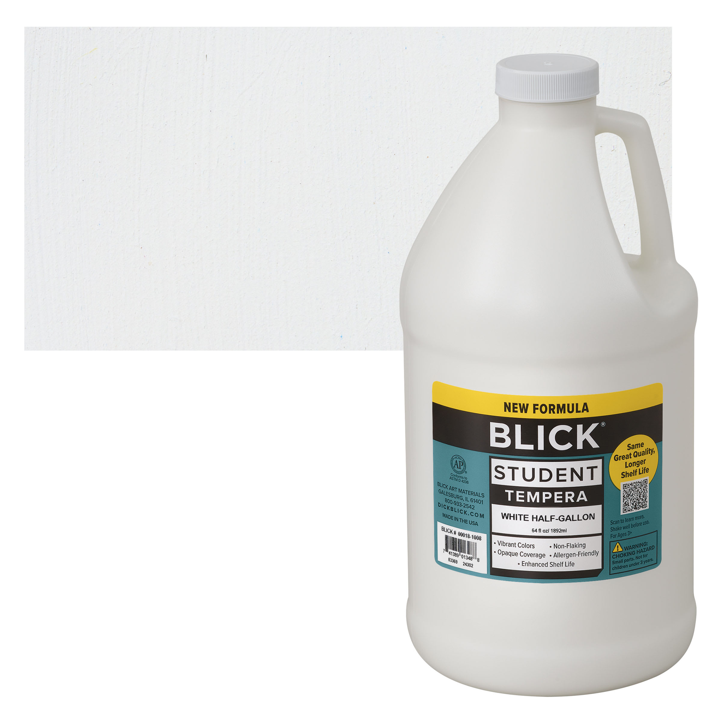 Blick Student Tempera Paint -  White, 64 oz bottle