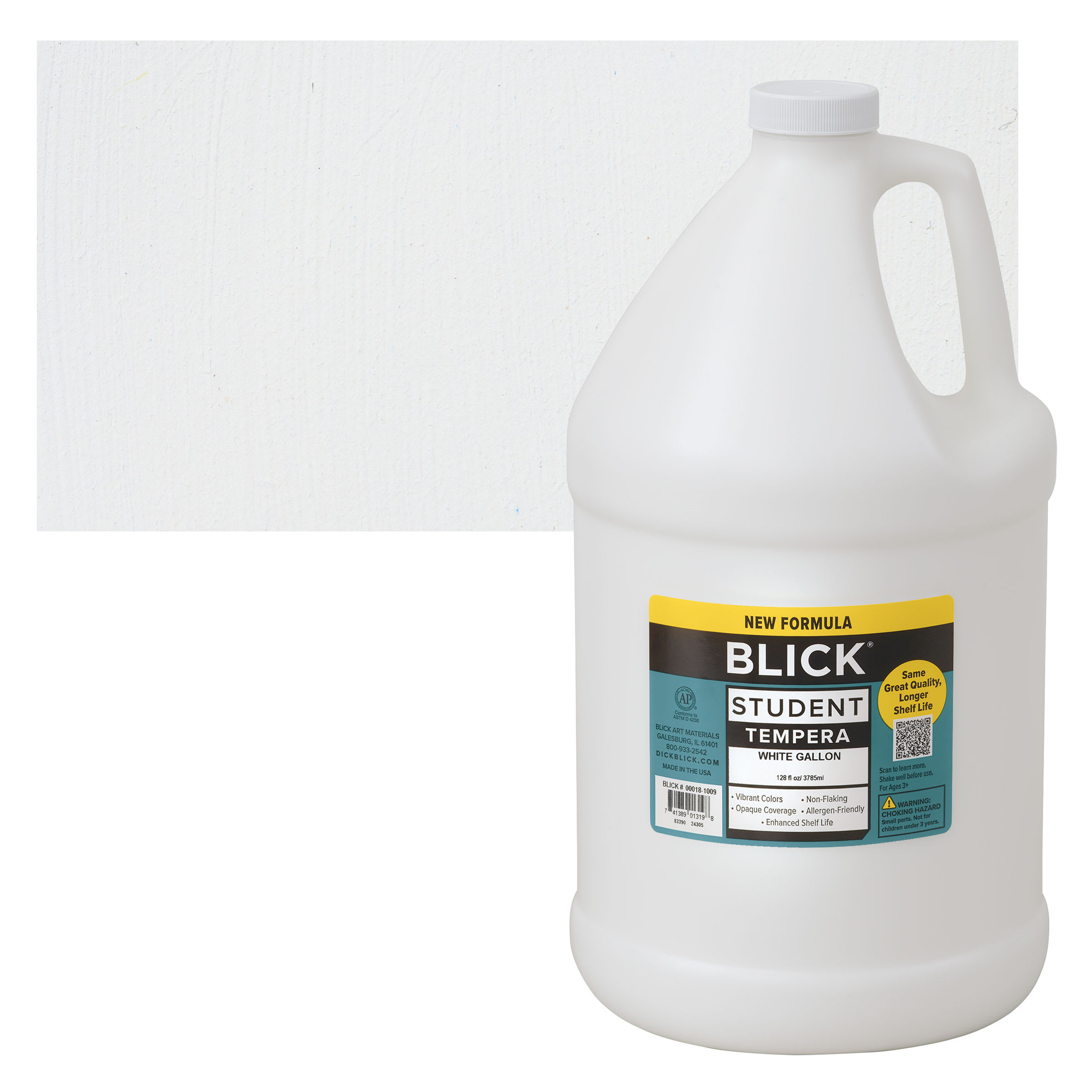 Blick Student Tempera Paint -  White, 128 oz bottle