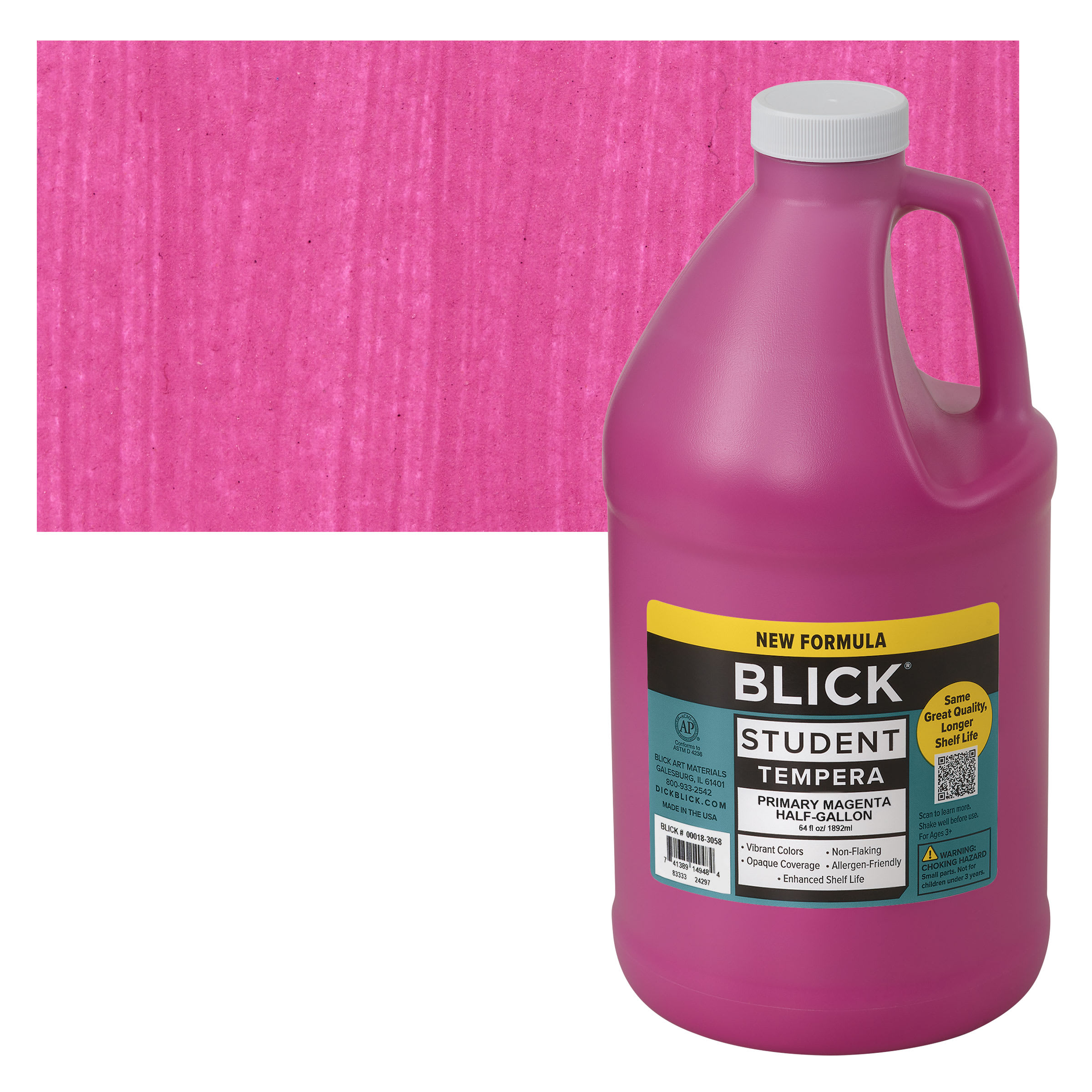 Blick Student Tempera Paint - Primary Magenta, 64 oz bottle