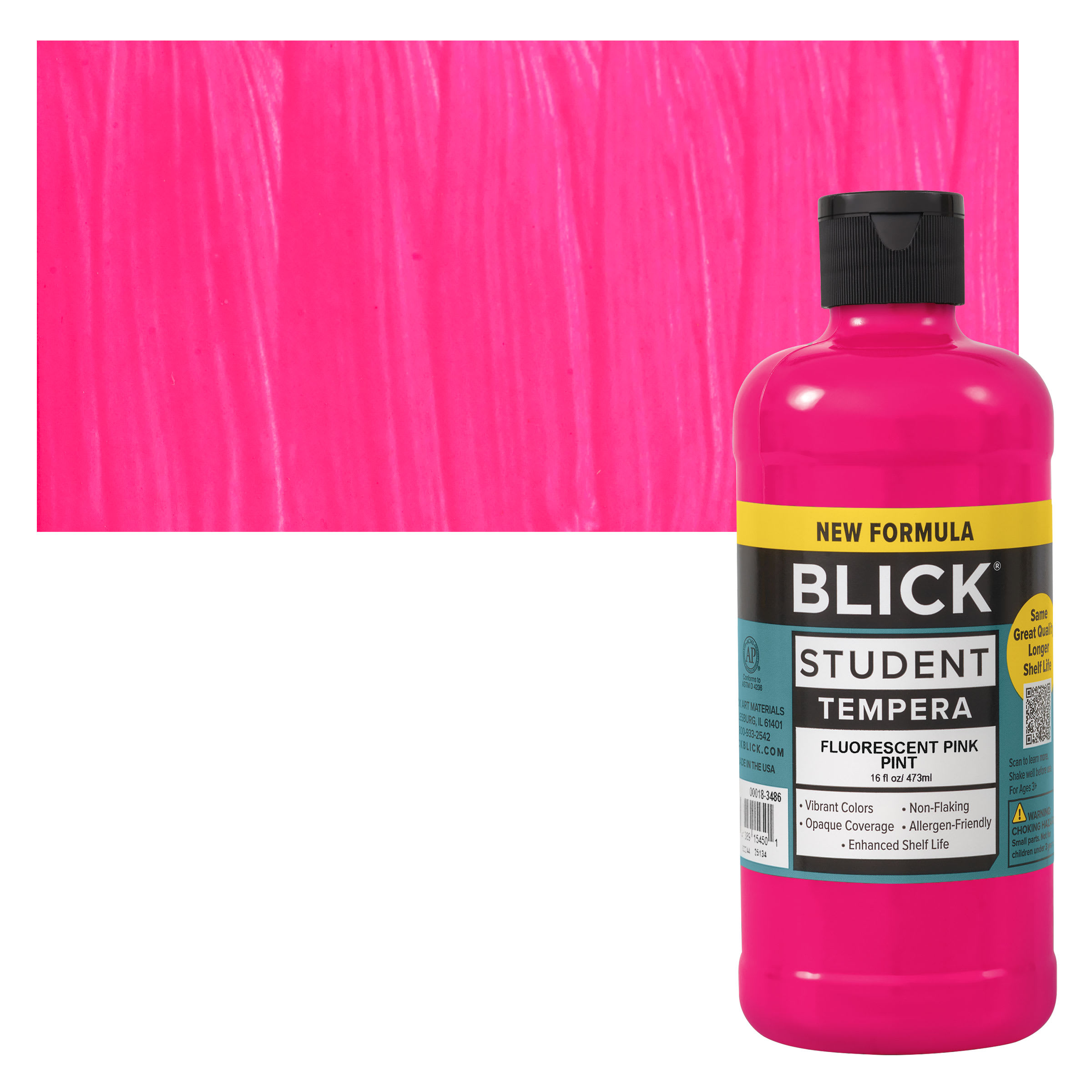Blick Student Tempera Paint - Fluorescent Pink, 16 oz Bottle