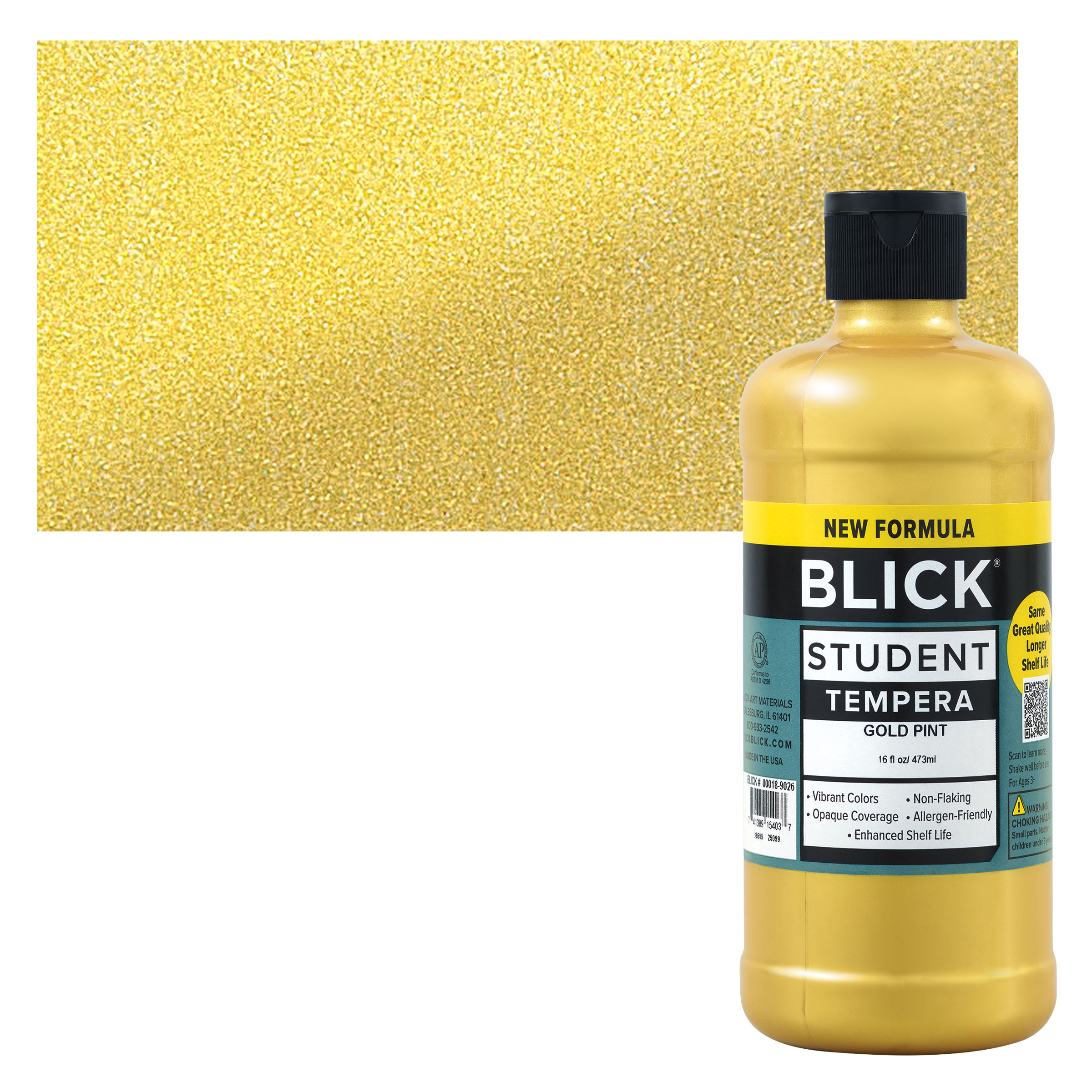 Blick Student Tempera Paint - Metallic Gold, 16 oz Bottle