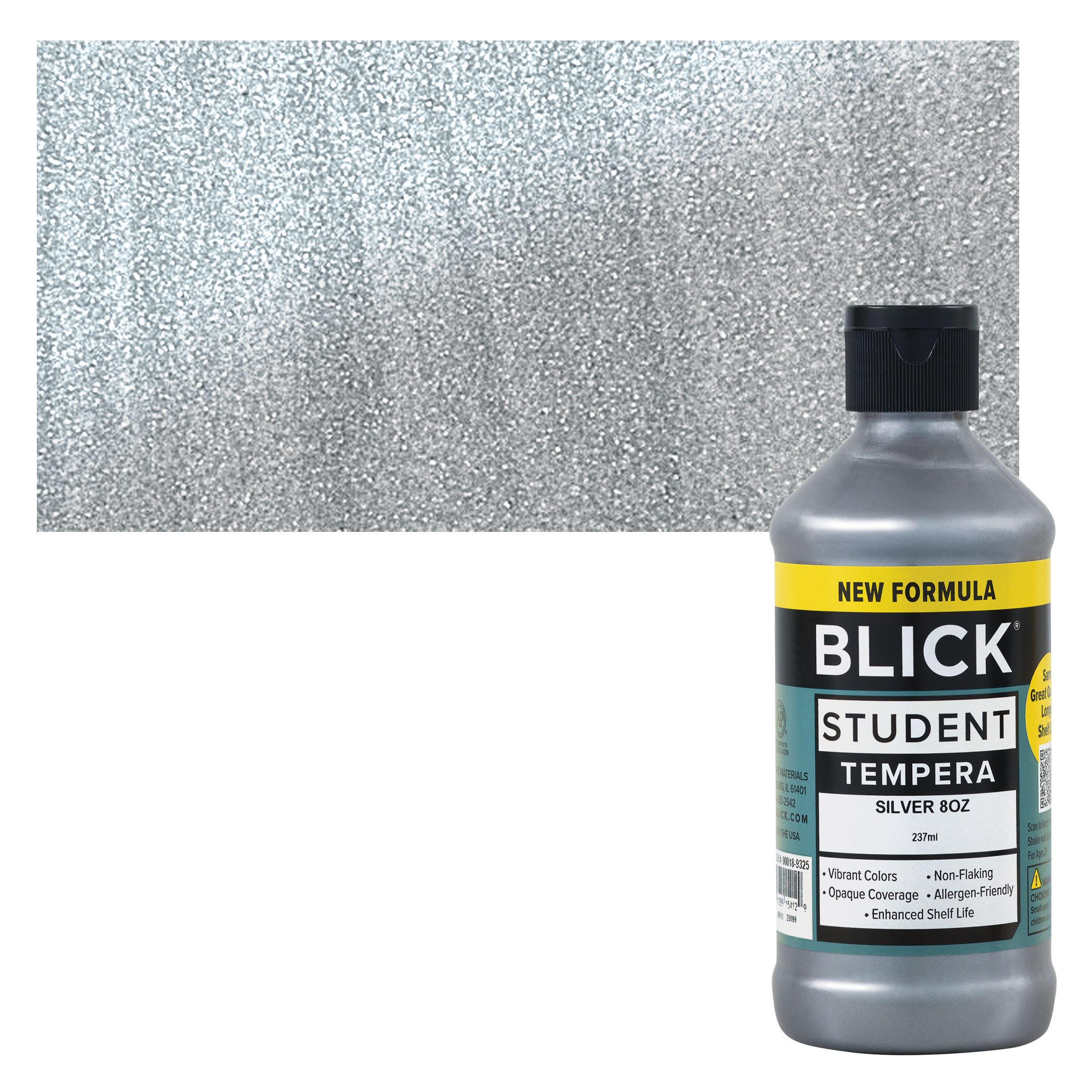Blick Student Tempera Paint - Metallic Silver, 8 oz Bottle