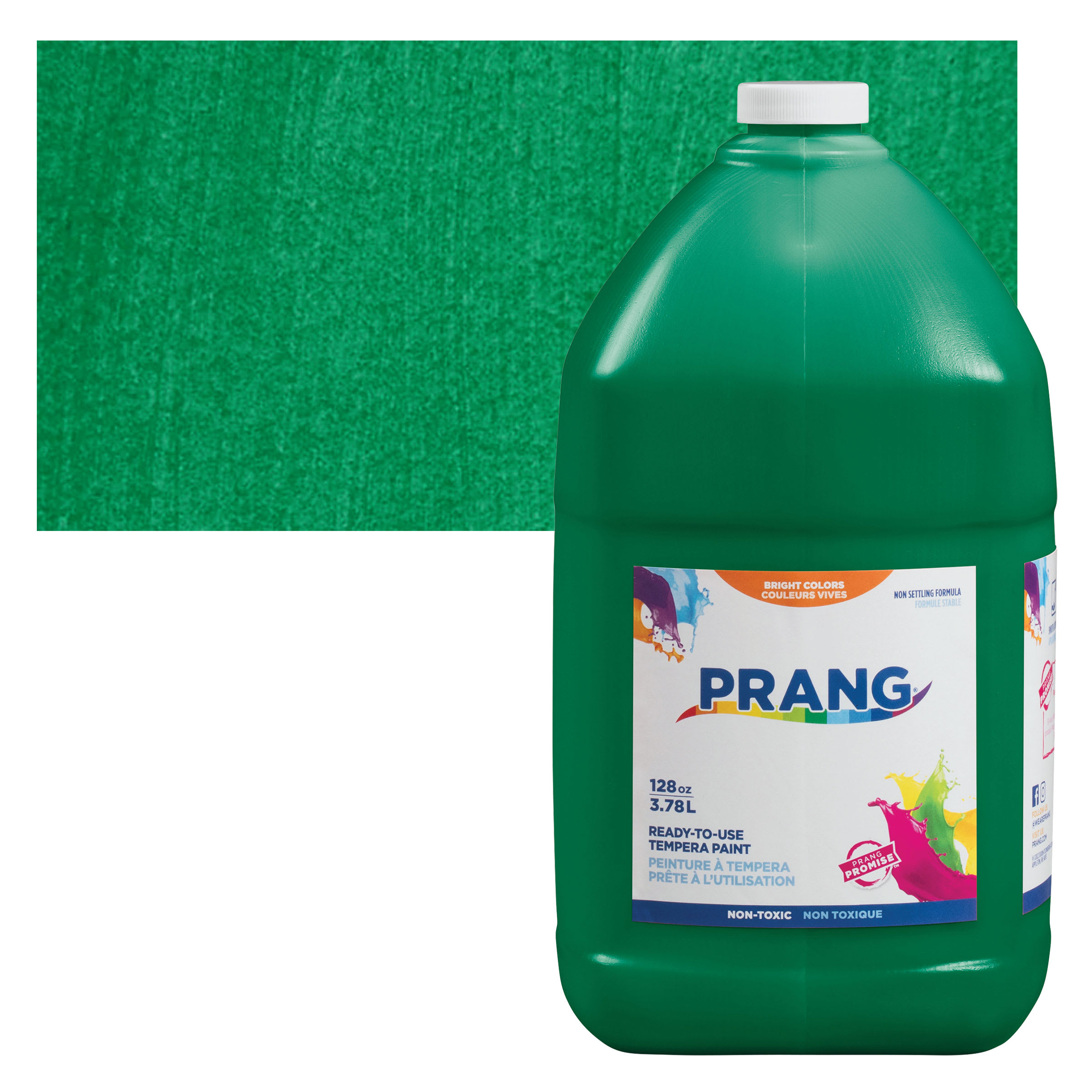 Prang Ready-to-Use Washable Tempera Paint, Green, 128 oz. (22804)
