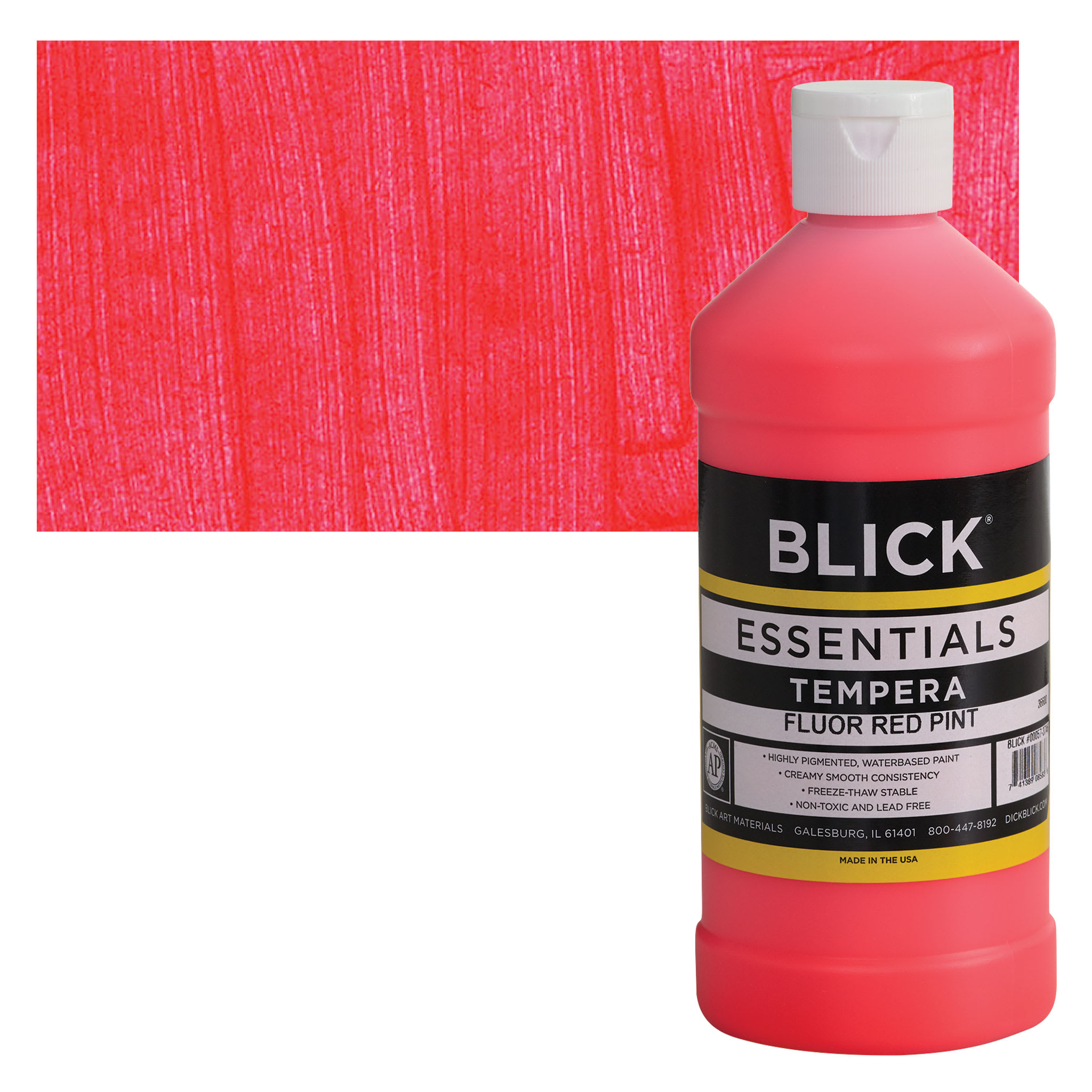 Blick Essentials Tempera - Fluorescent Red, Pint
