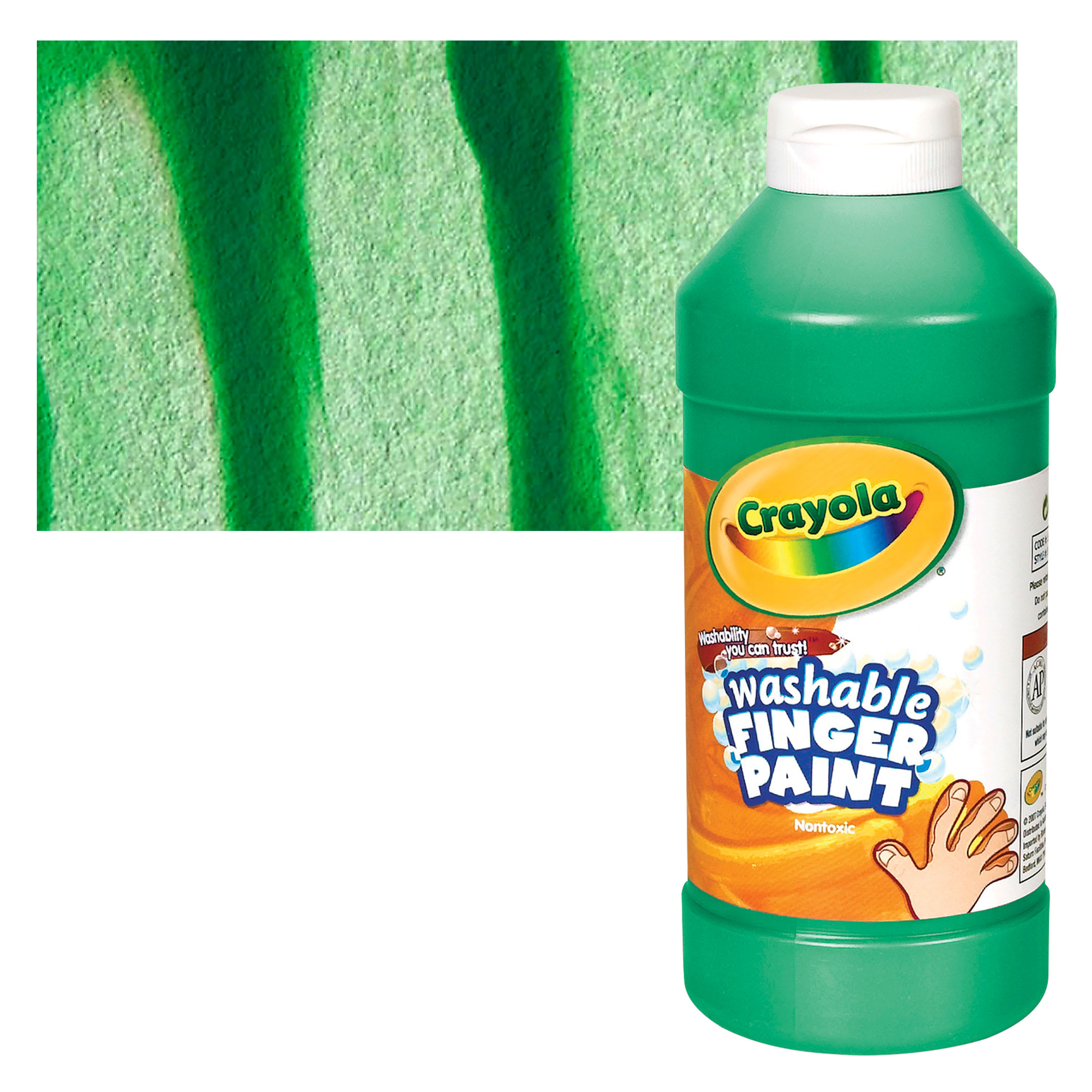 Crayola Washable Fingerpaint, Green, 16 oz. (55-1316-044), Plastic | Quill