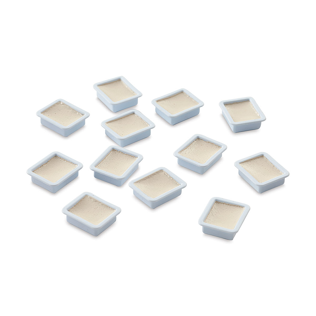 Prang Watercolor Refills - Square, pkg of 12 White, Half Pans