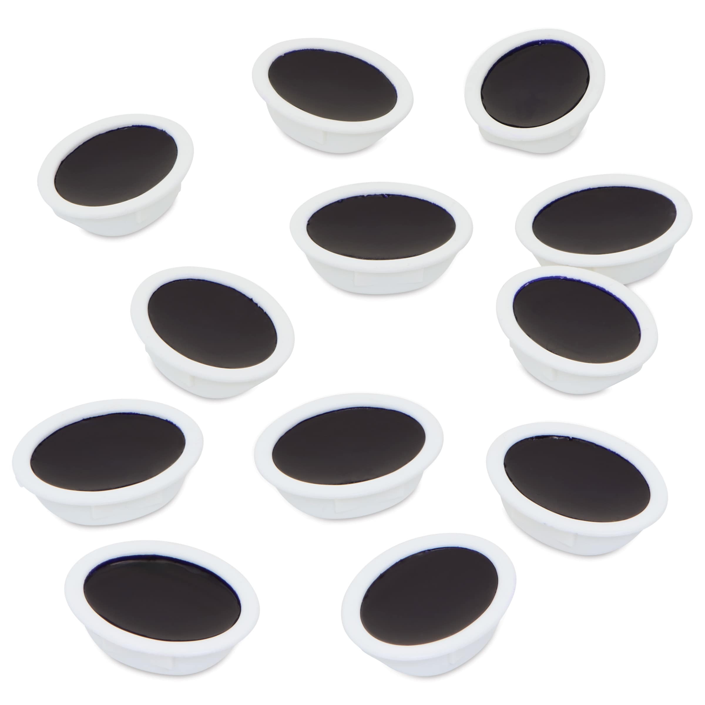 001257 Non-Toxic Washable Semi-Moist Watercolor Paint Refill- Plastic Oval Pan- Violet- Pack - 12