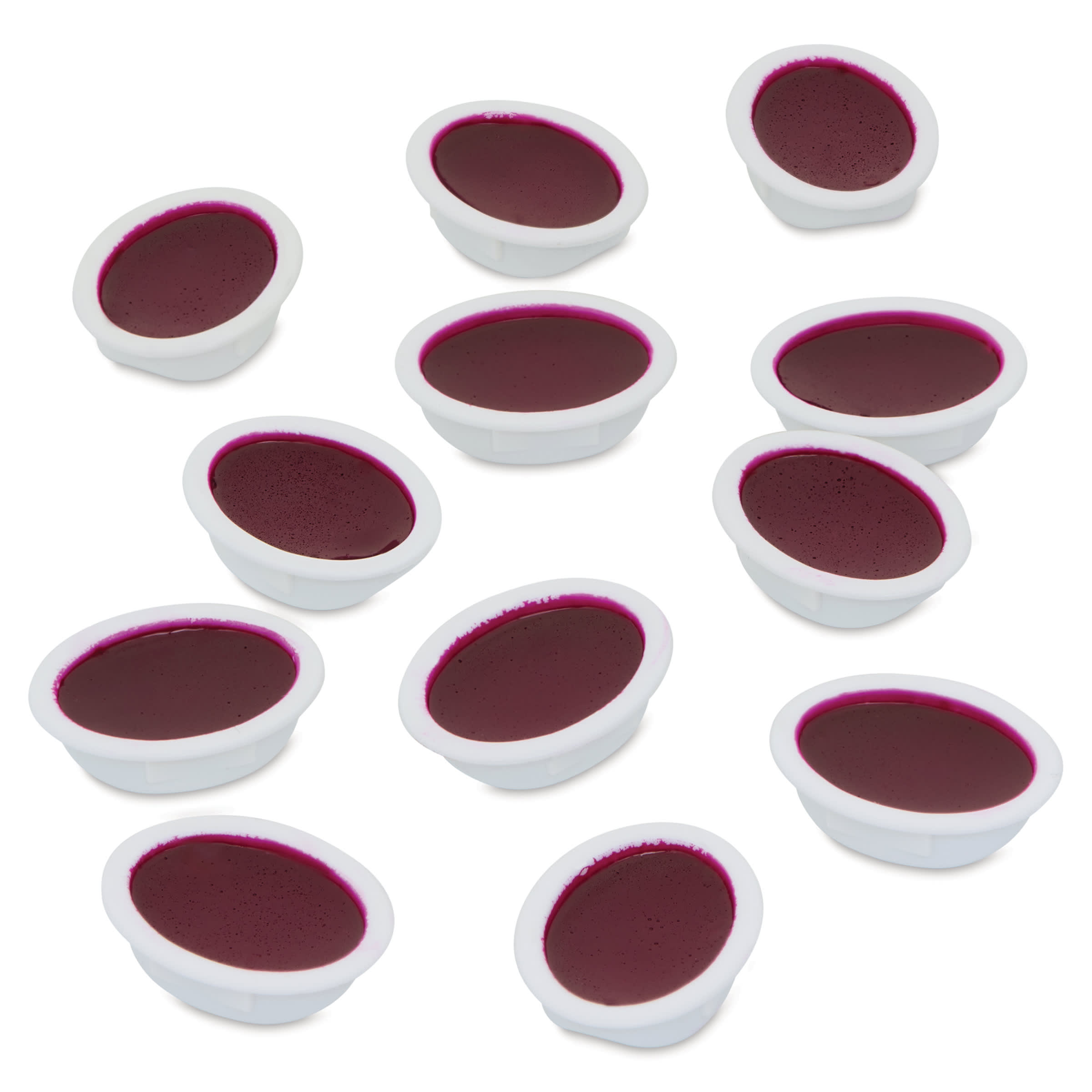 Dixon Ticonderoga 442478 Prang Non-Toxic Washable Semi-Moist Watercolor Paint Refill, Plastic Oval Pan, Red Violet - Pack of 12