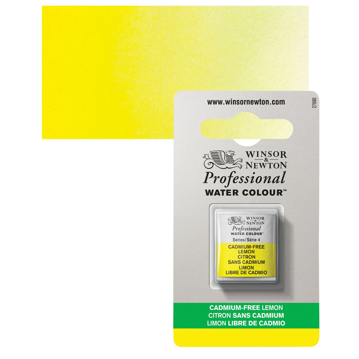 Winsor & Newton Artists' Watercolor - Cadmium-Free Lemon, Half-Pan