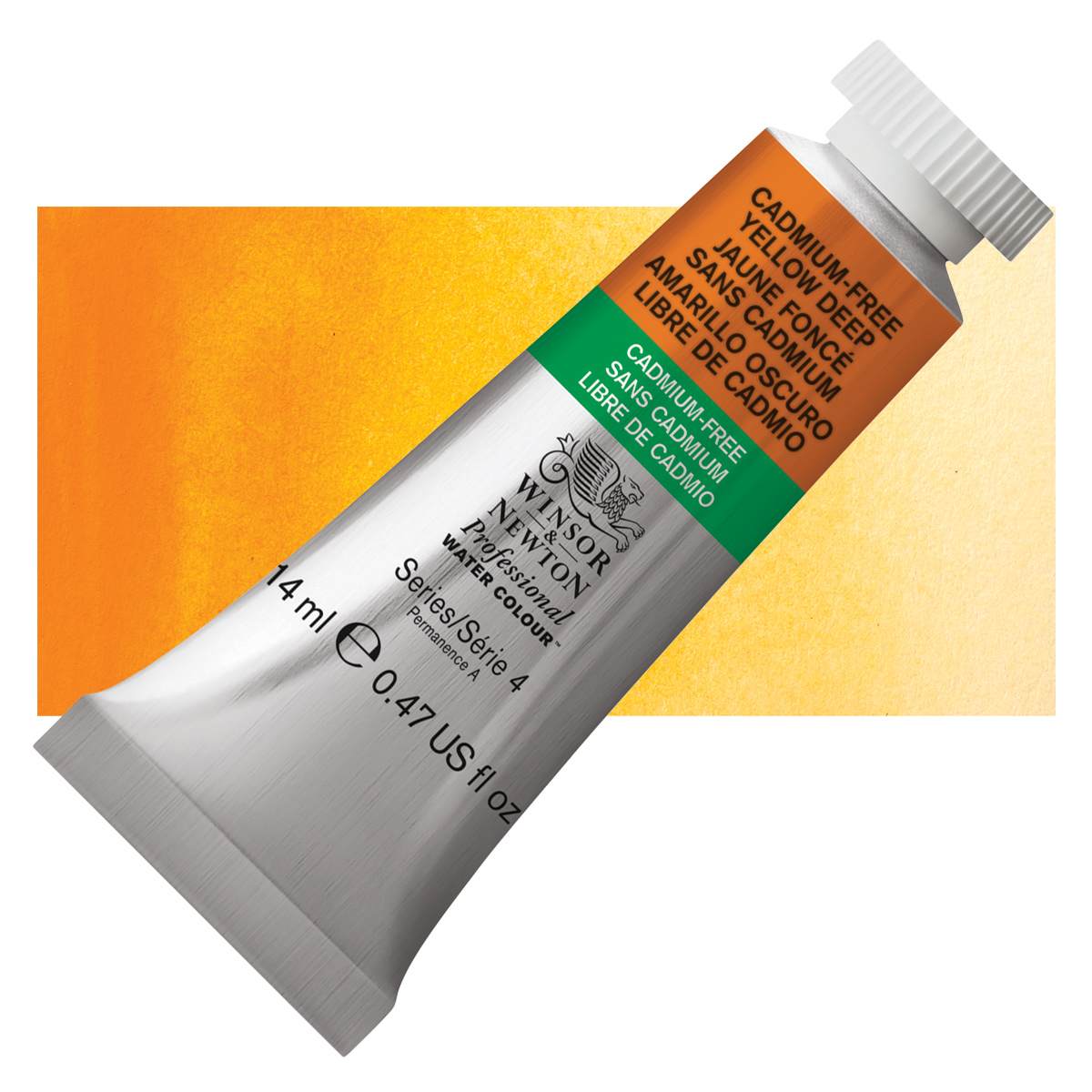 Winsor & Newton Professional Watercolor - Cadmium-Free Yellow Deep, 14 ml tube