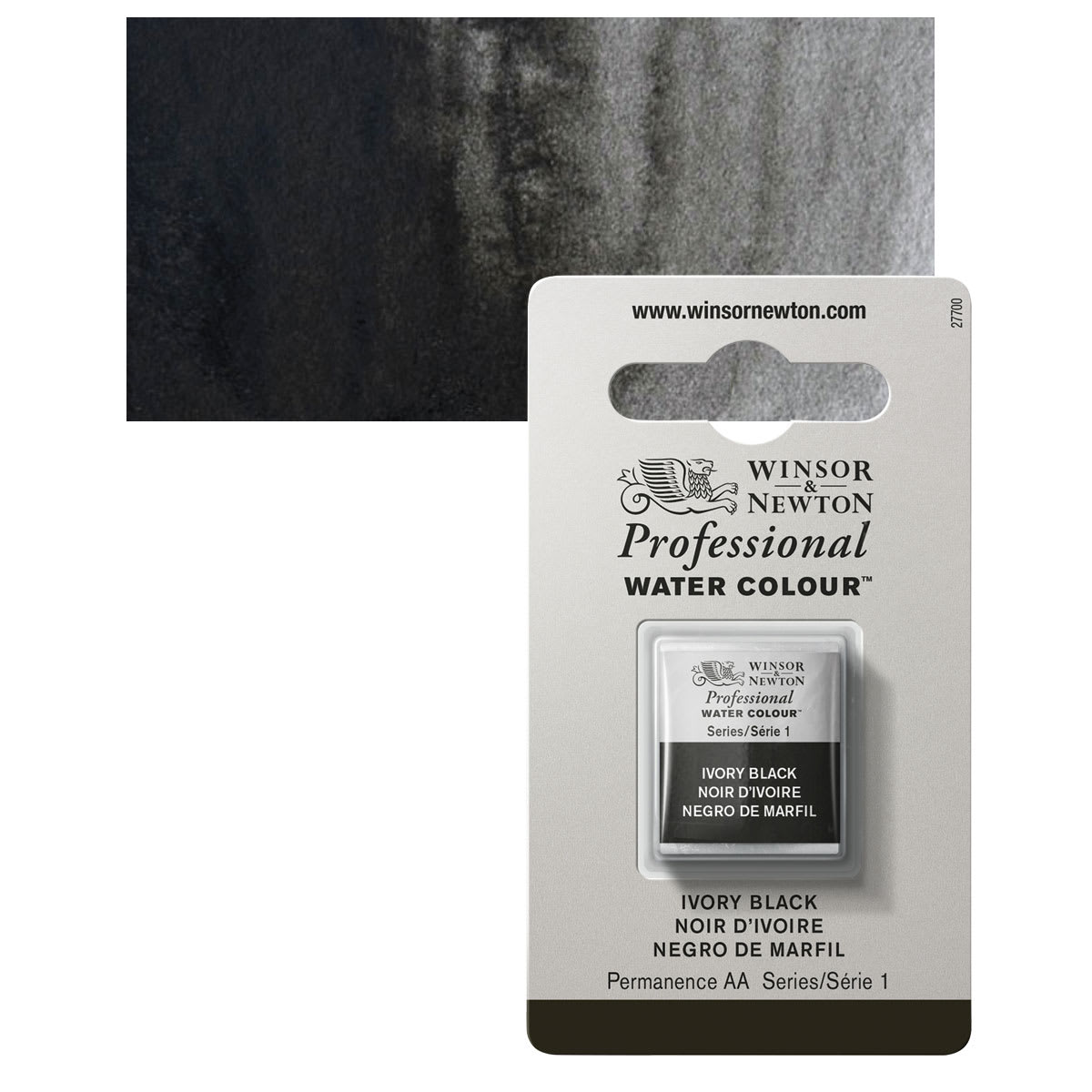 Winsor & Newton Professional Watercolor - Ivory Black, Half Pan