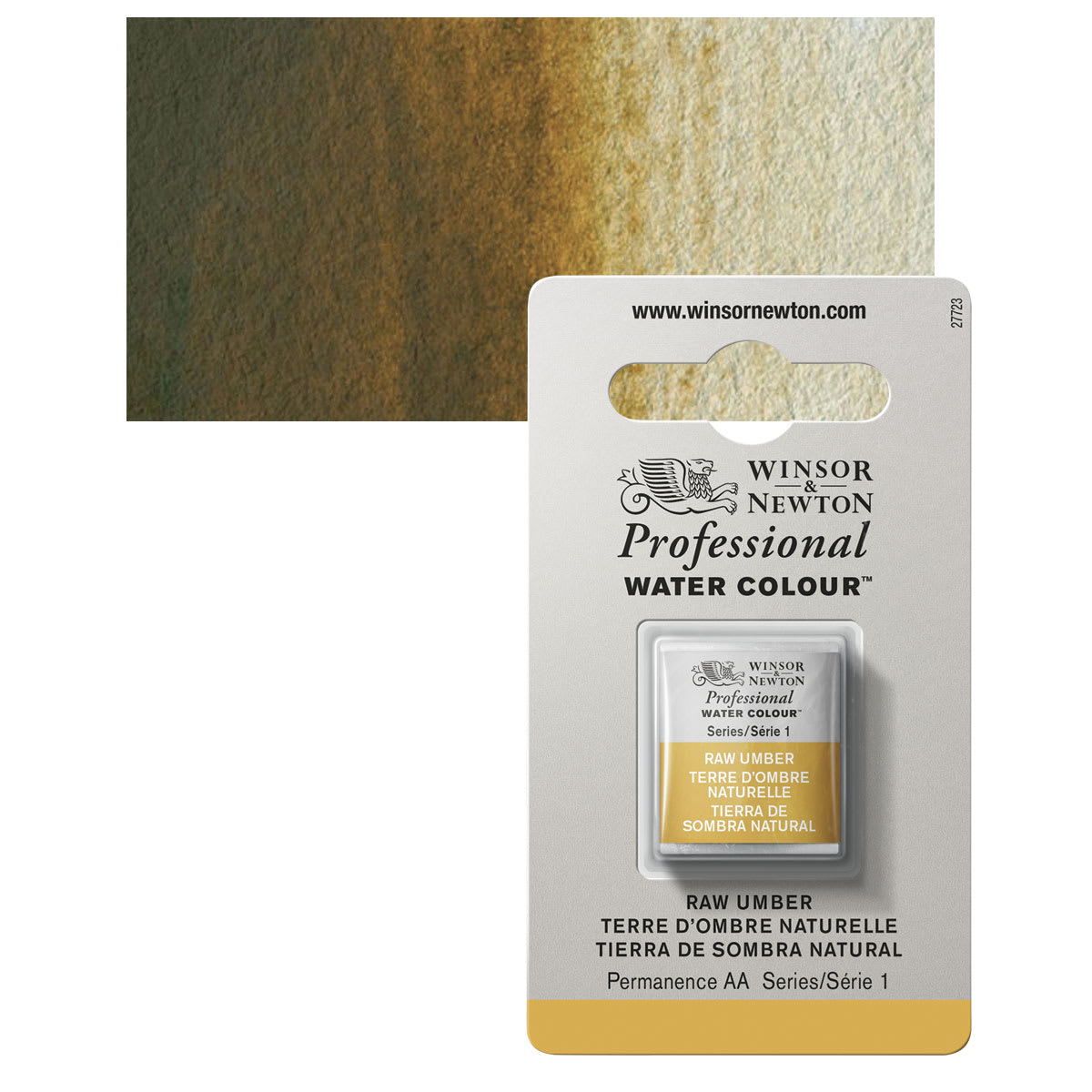 Winsor & Newton Professional Watercolor - Raw Umber, Half Pan