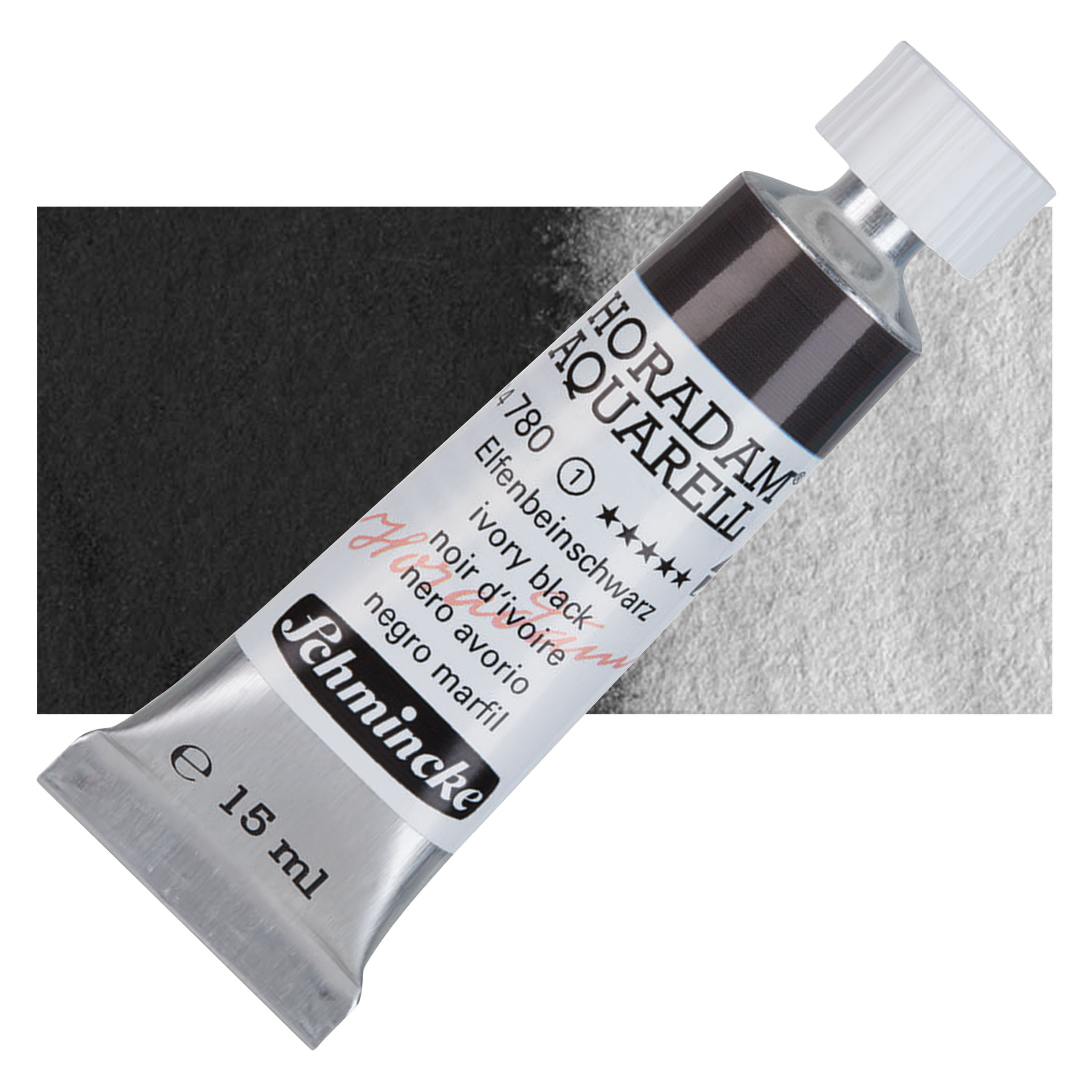 Schmincke Horadam Aquarell Watercolor - Ivory Black, 15 ml tube