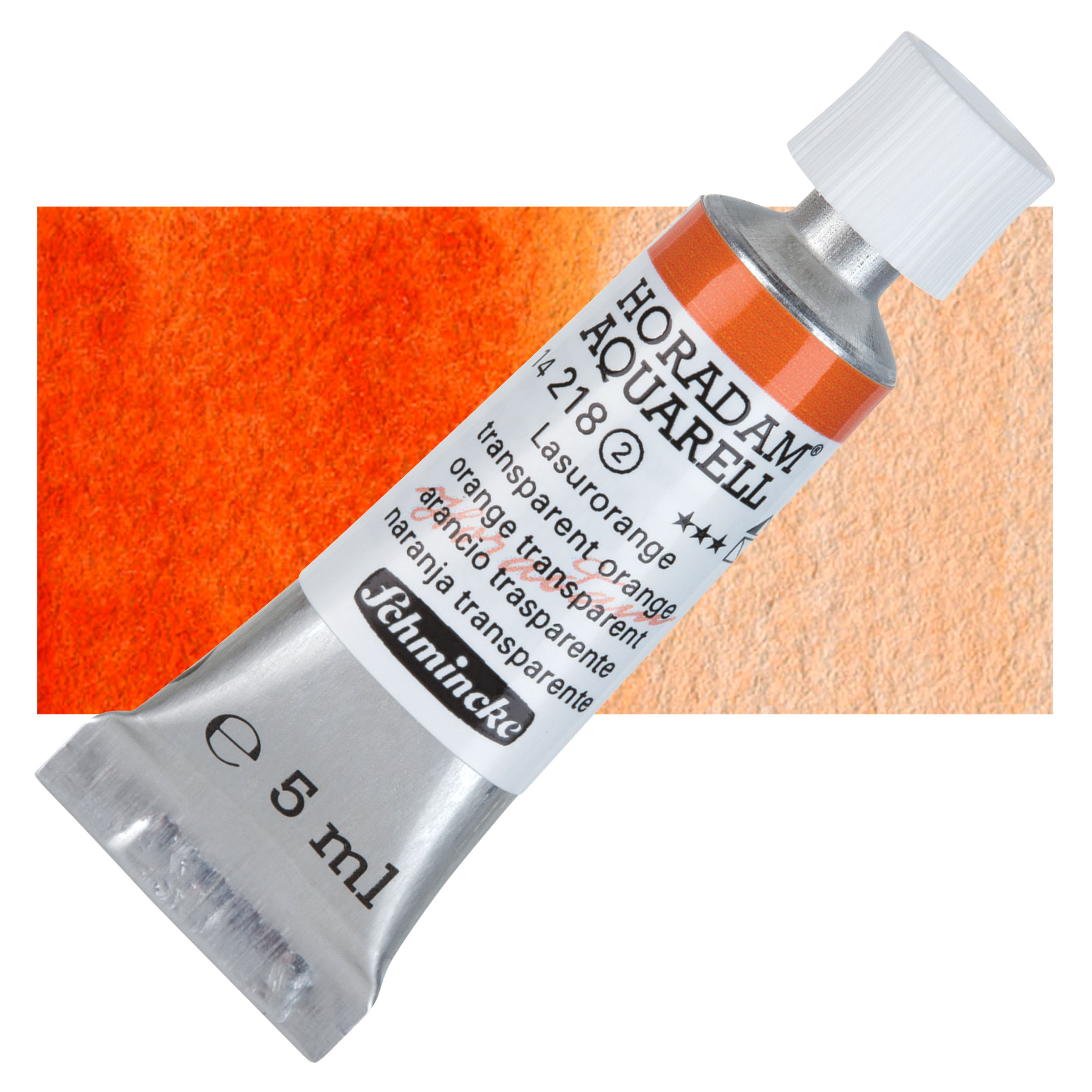 Schmincke Horadam Aquarell Artist Watercolor - Transparent Orange, 5 ml tube