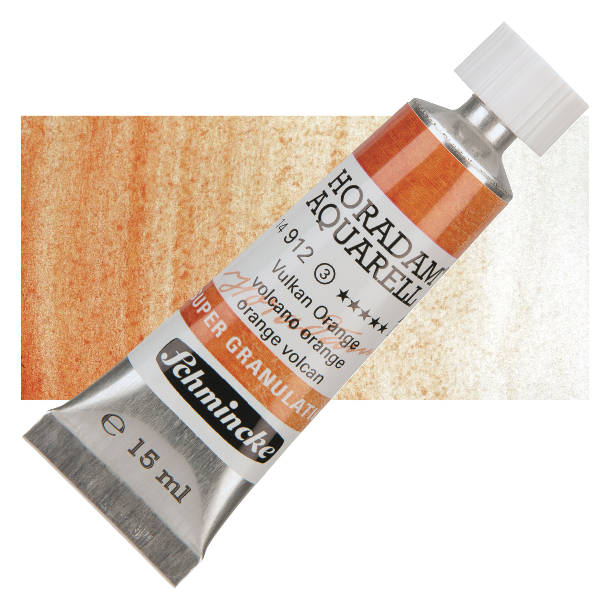 Schmincke Horadam Aquarell Artist Watercolor - Volcano Orange, Supergranulation, 15 ml, Tube
