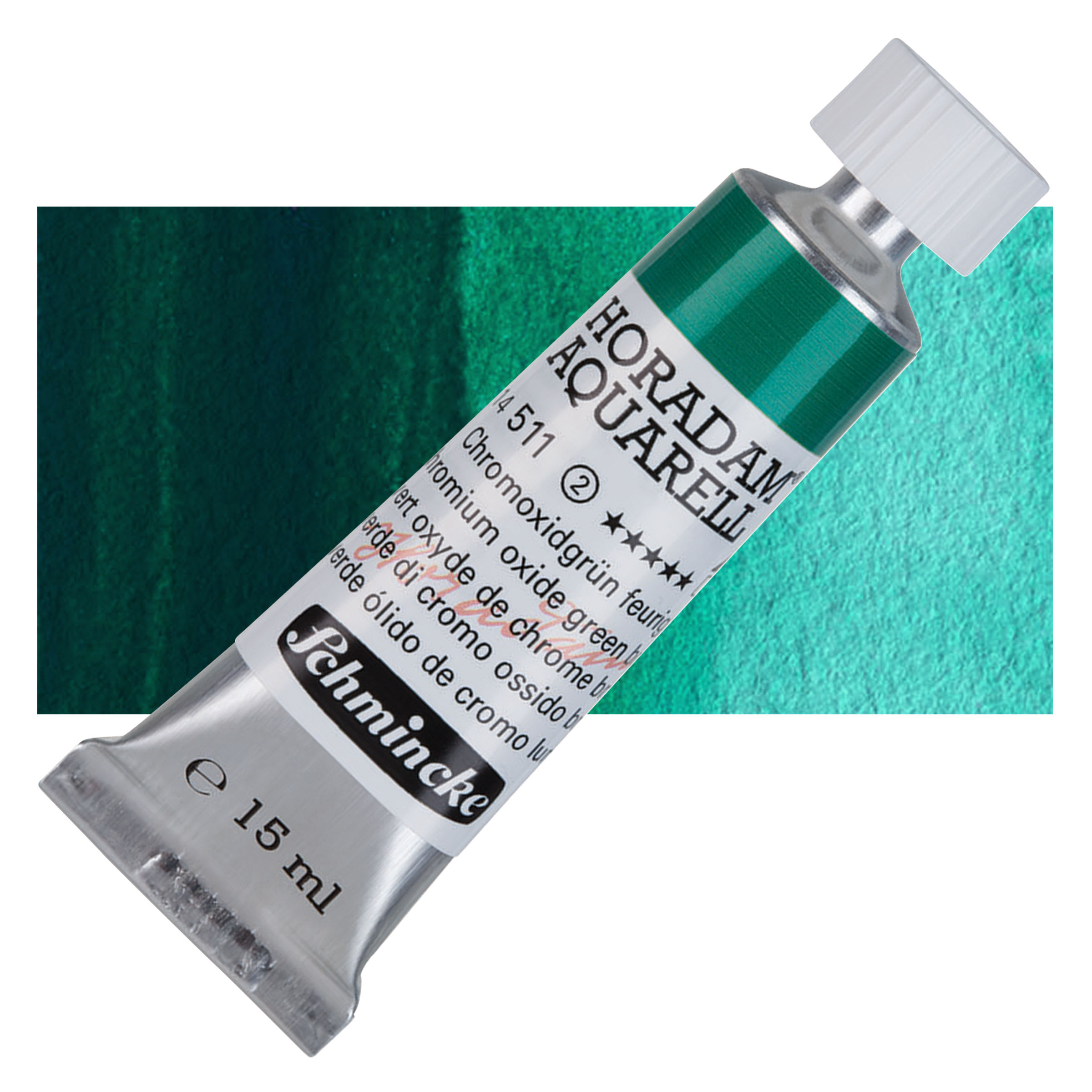 Schmincke Horadam Aquarell Artist Watercolor - Chromium Oxide Green Brilliant, 15 ml tube