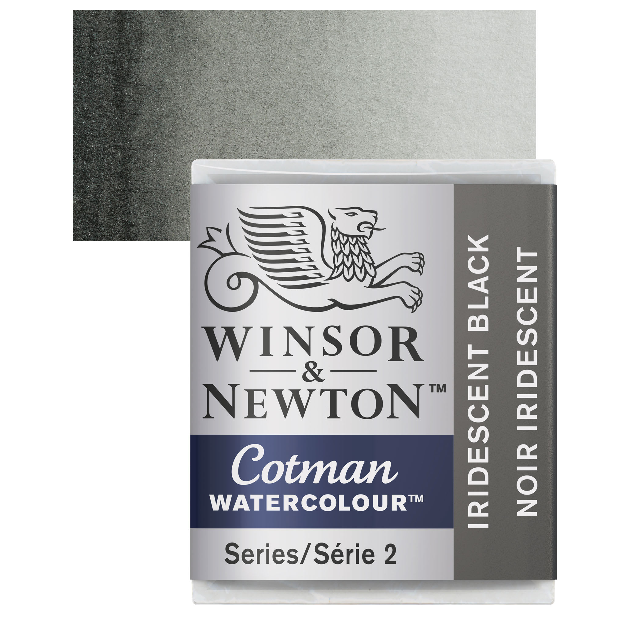 Winsor & Newton Cotman Watercolor - Iridescent Black, Half Pan