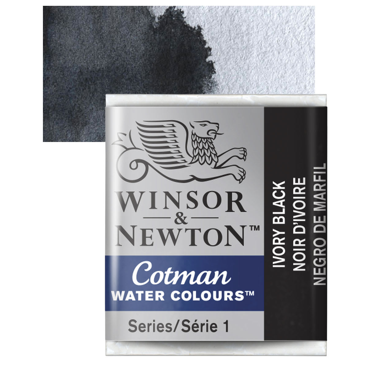 Winsor & Newton Cotman Watercolor Half Pan - Ivory Black