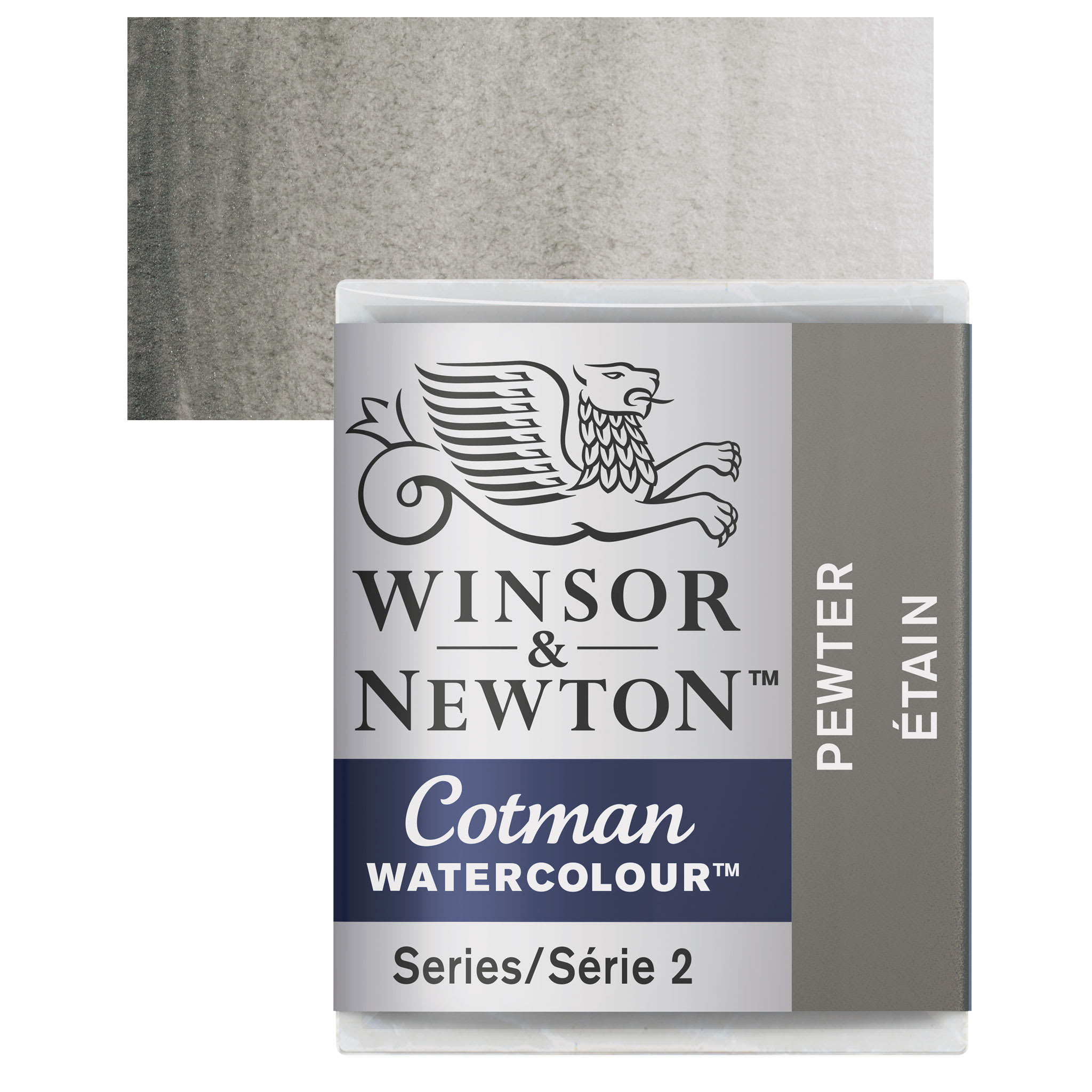 Winsor & Newton Cotman Watercolor - Pewter, Half Pan