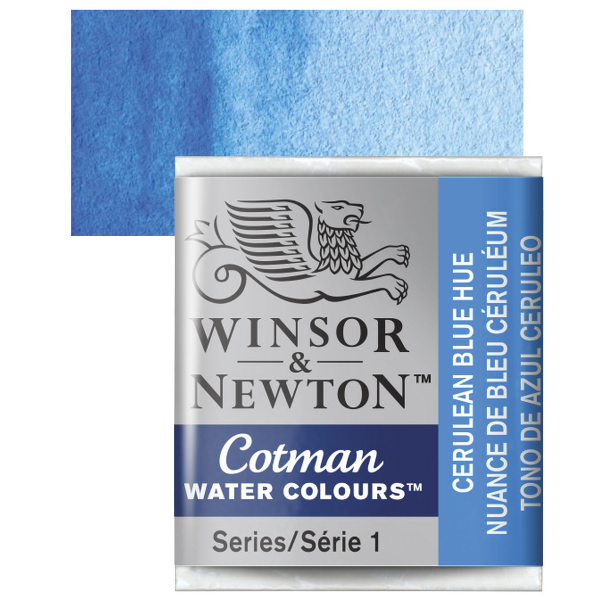 Winsor & Newton Cotman Watercolor Half Pan - Cerulean Blue Hue