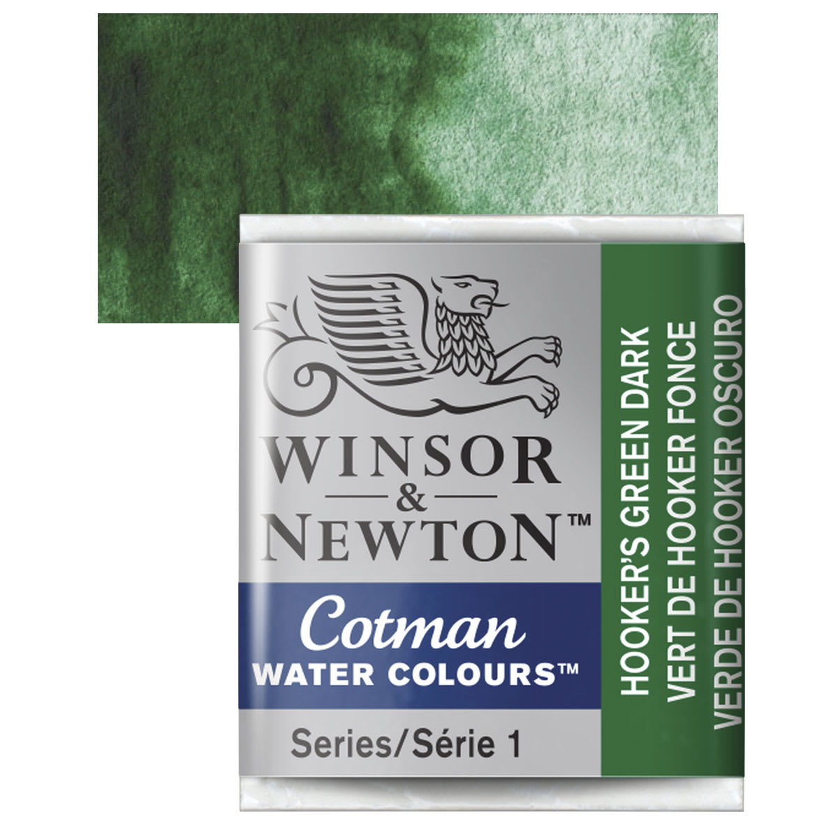 Winsor & Newton Cotman Watercolor Half Pan - Hookers Green Dark
