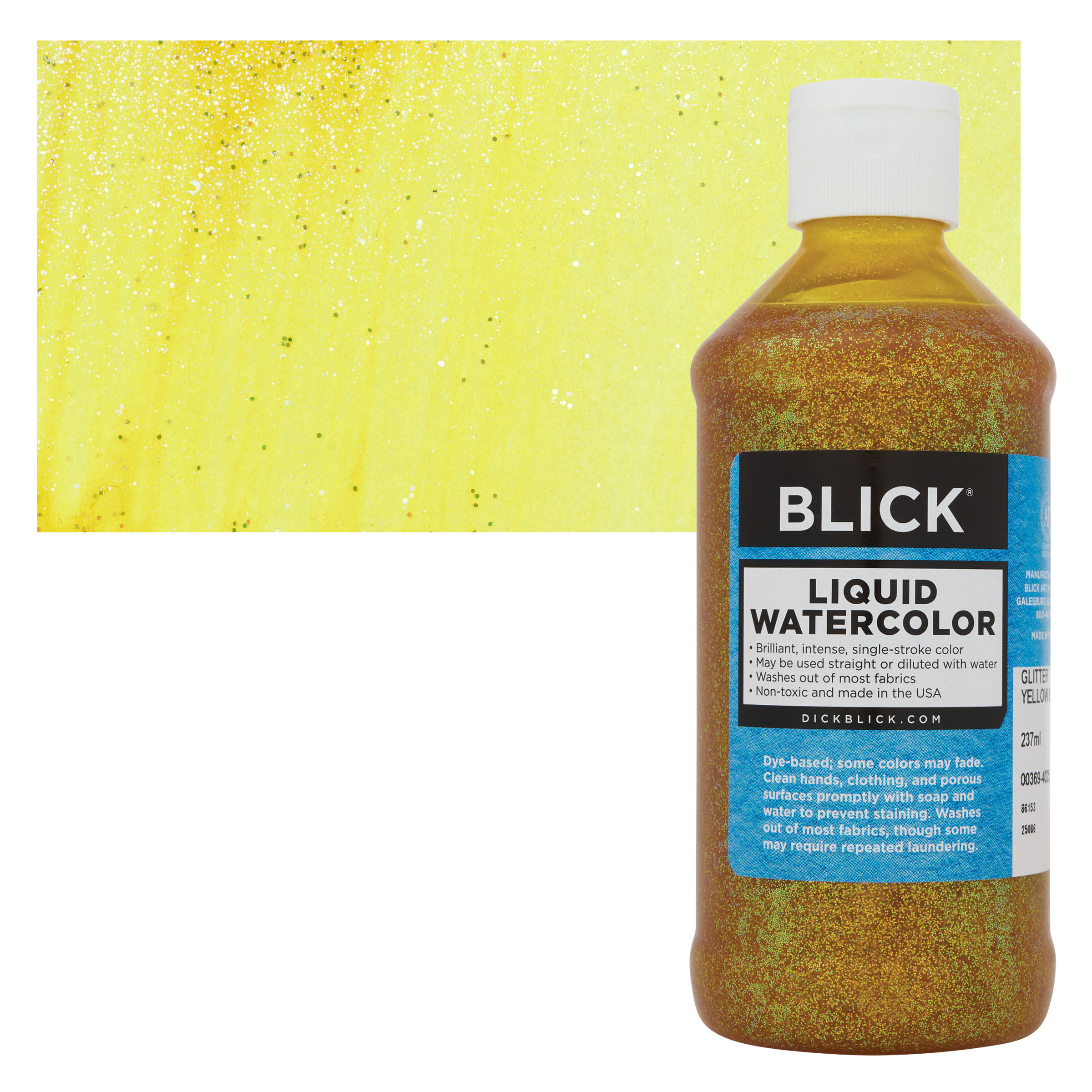 Blick Liquid Watercolors - Glitter Yellow, 8 oz