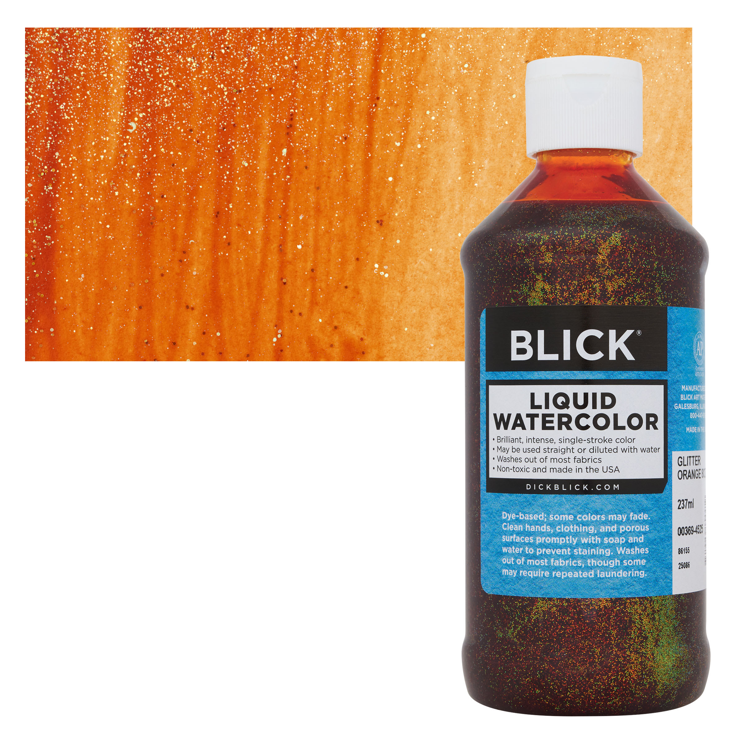 Blick Liquid Watercolors - Glitter Orange, 8 oz