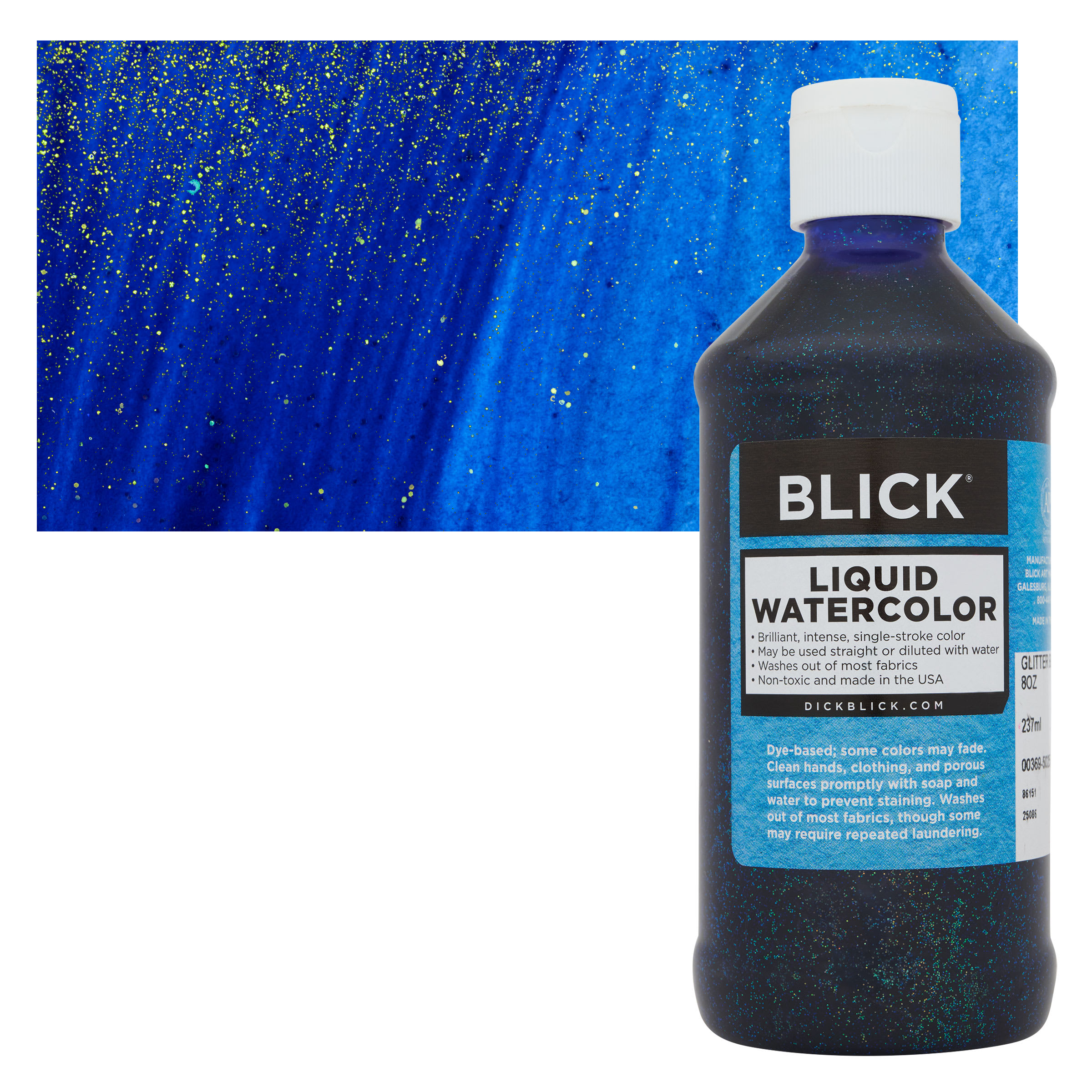 Blick Liquid Watercolors - Glitter Blue, 8 oz