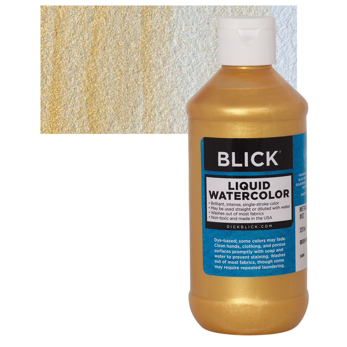 Blick Liquid Watercolor - Metallic Gold, 8 oz bottle