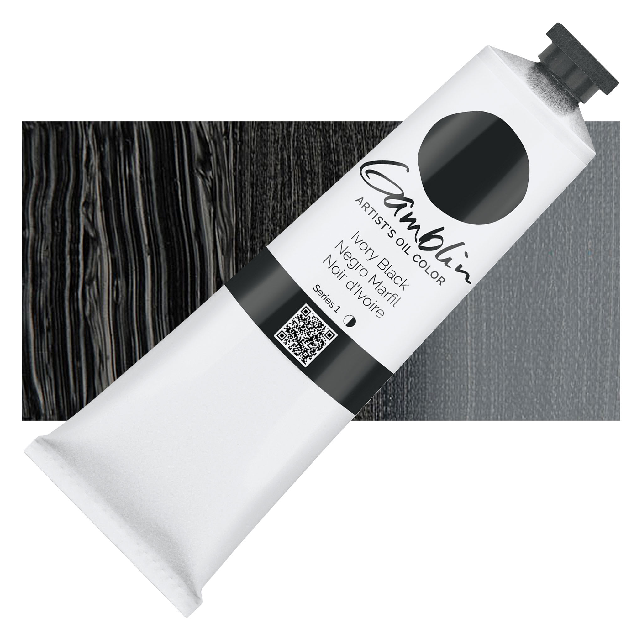 Gamblin 150 ml Artist Grade Oil Colors Paint in Ivory Black