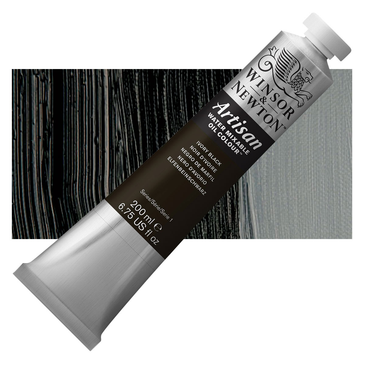 Winsor & Newton Artisan Water Mixable Oil Paint - Ivory Black, 200 ml tube